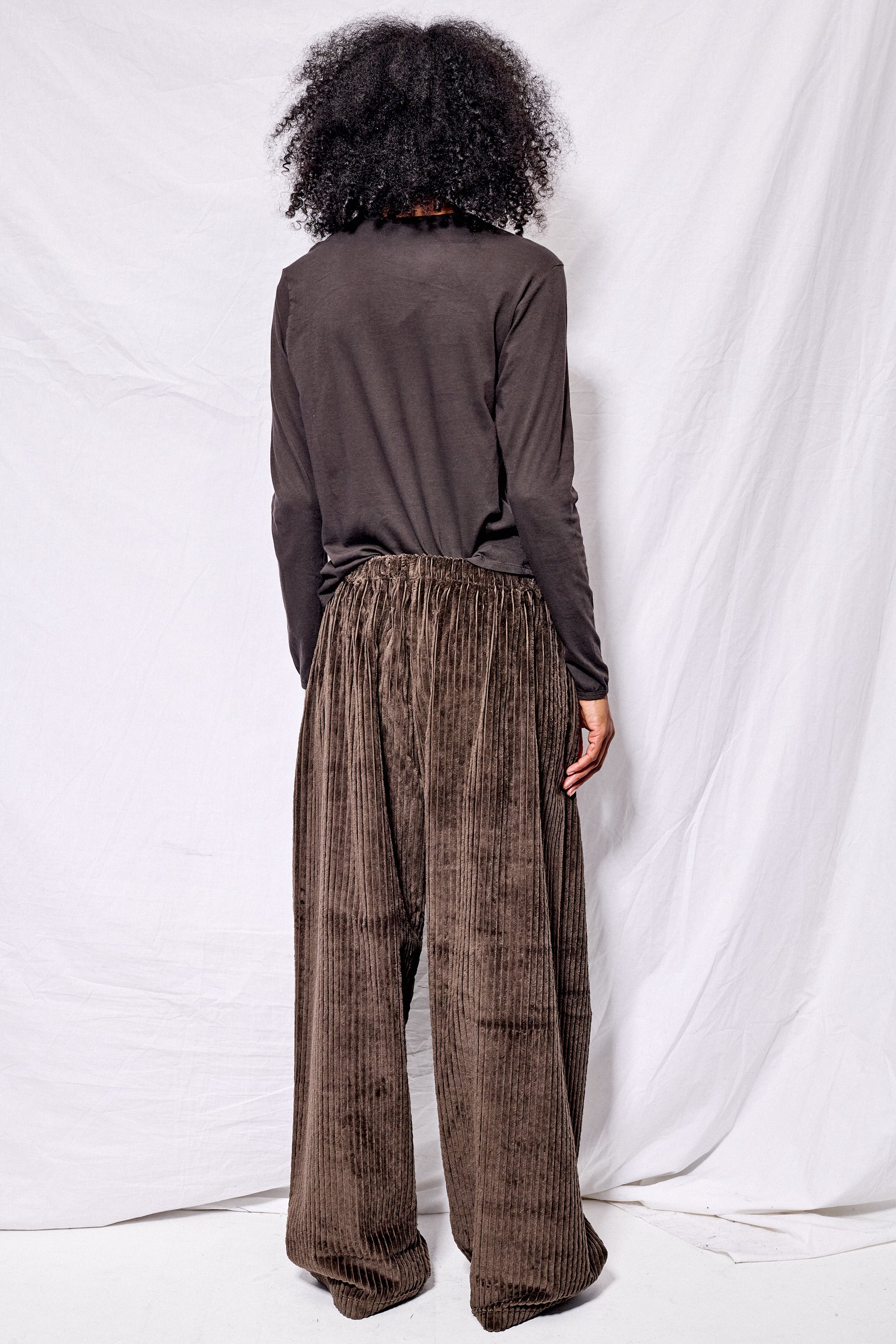 No.287 Brown Corduroy Flap Pocket Trousers