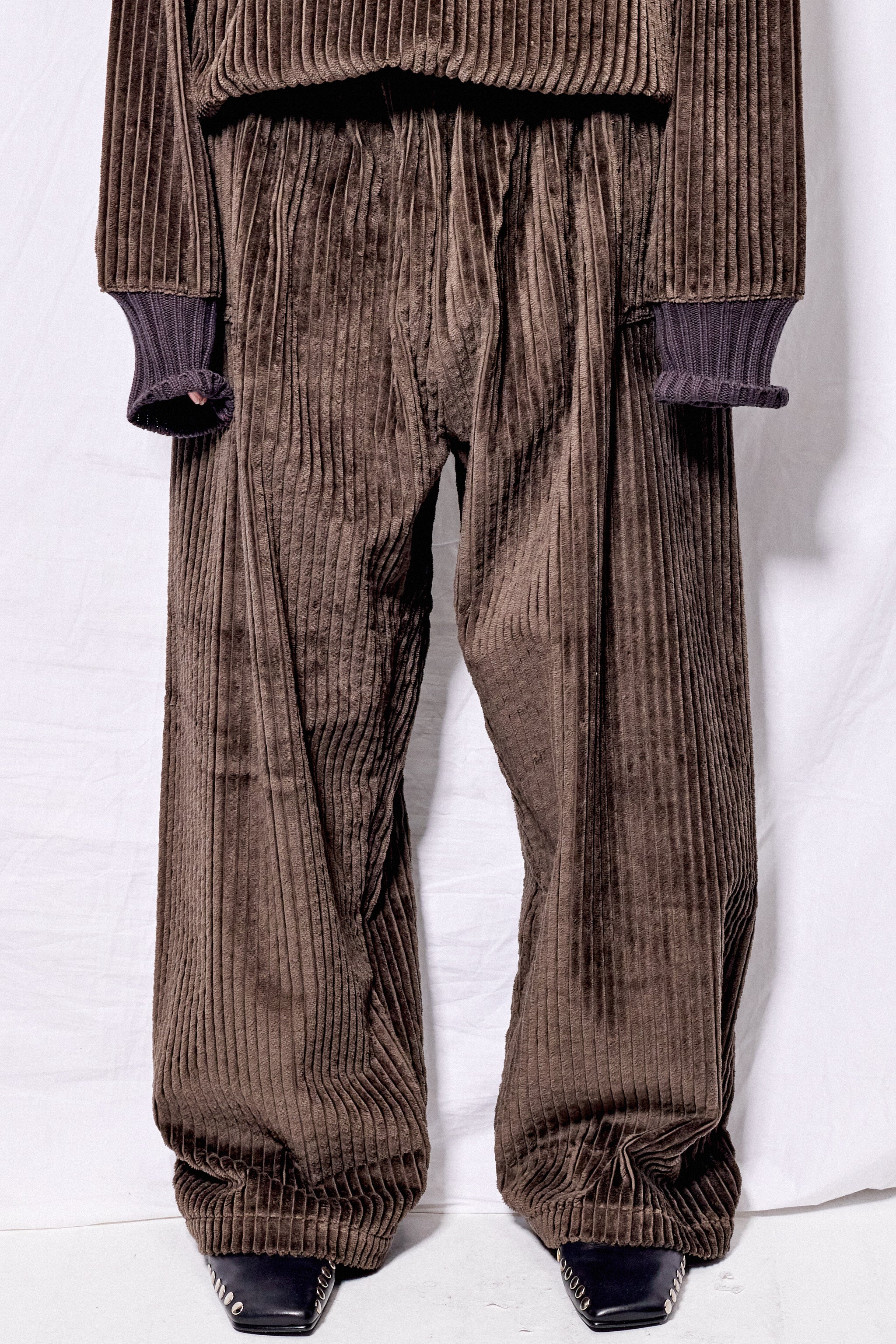 No.287 Brown Corduroy Flap Pocket Trousers