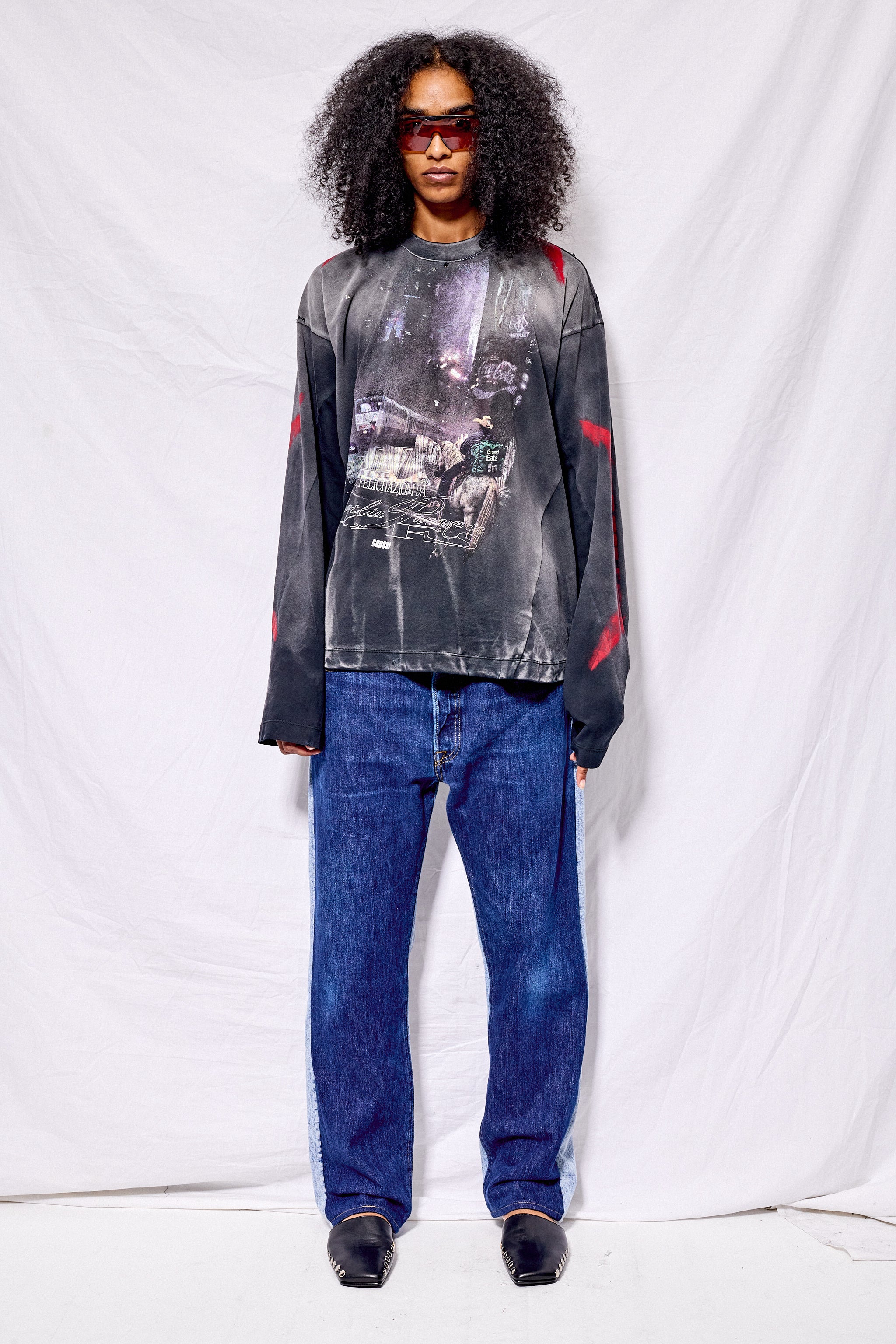 Acidwashed Blue No.80 Jeanspleatfront