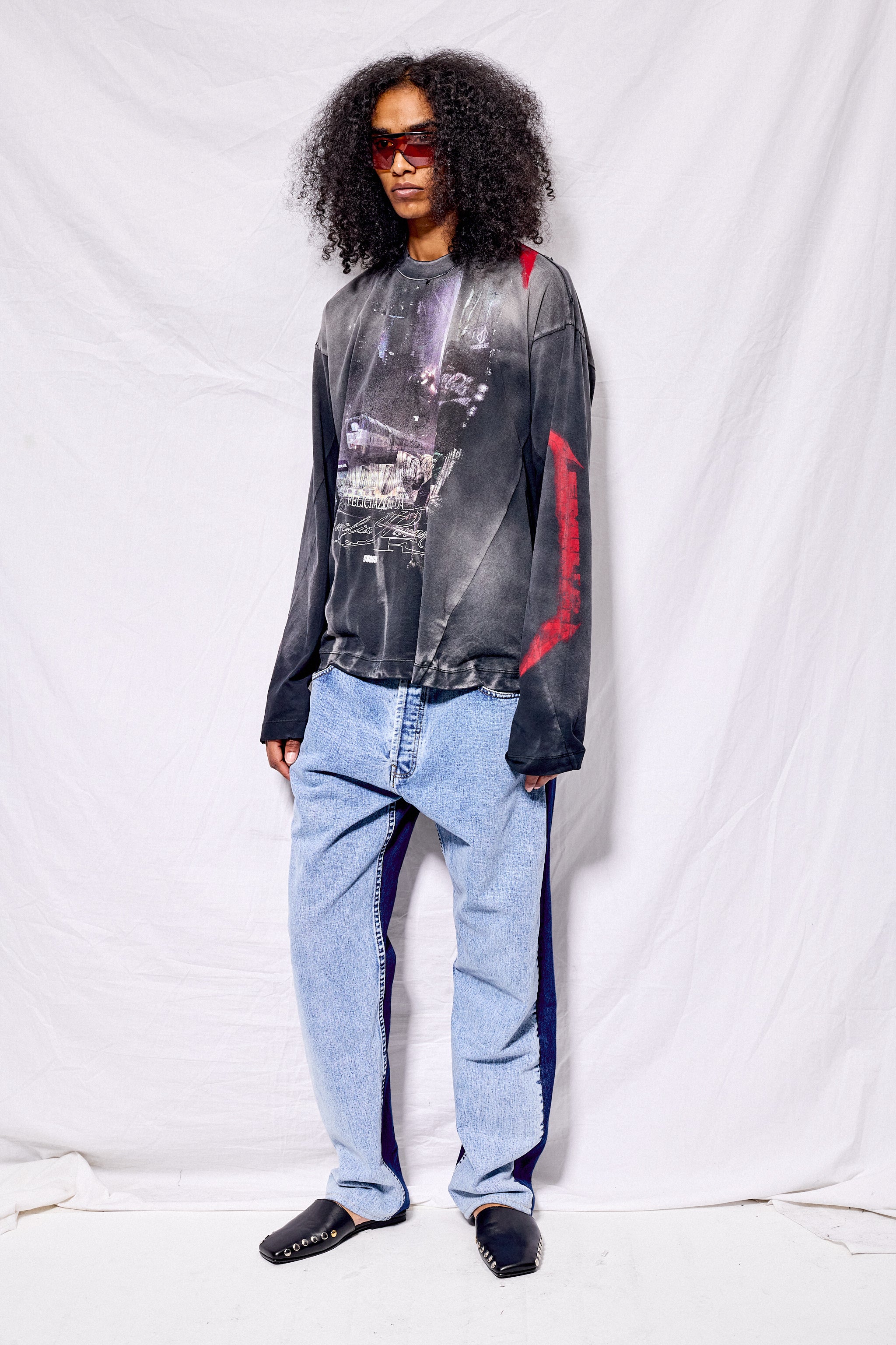 Acidwashed Blue No.80 Jeanspleatfront