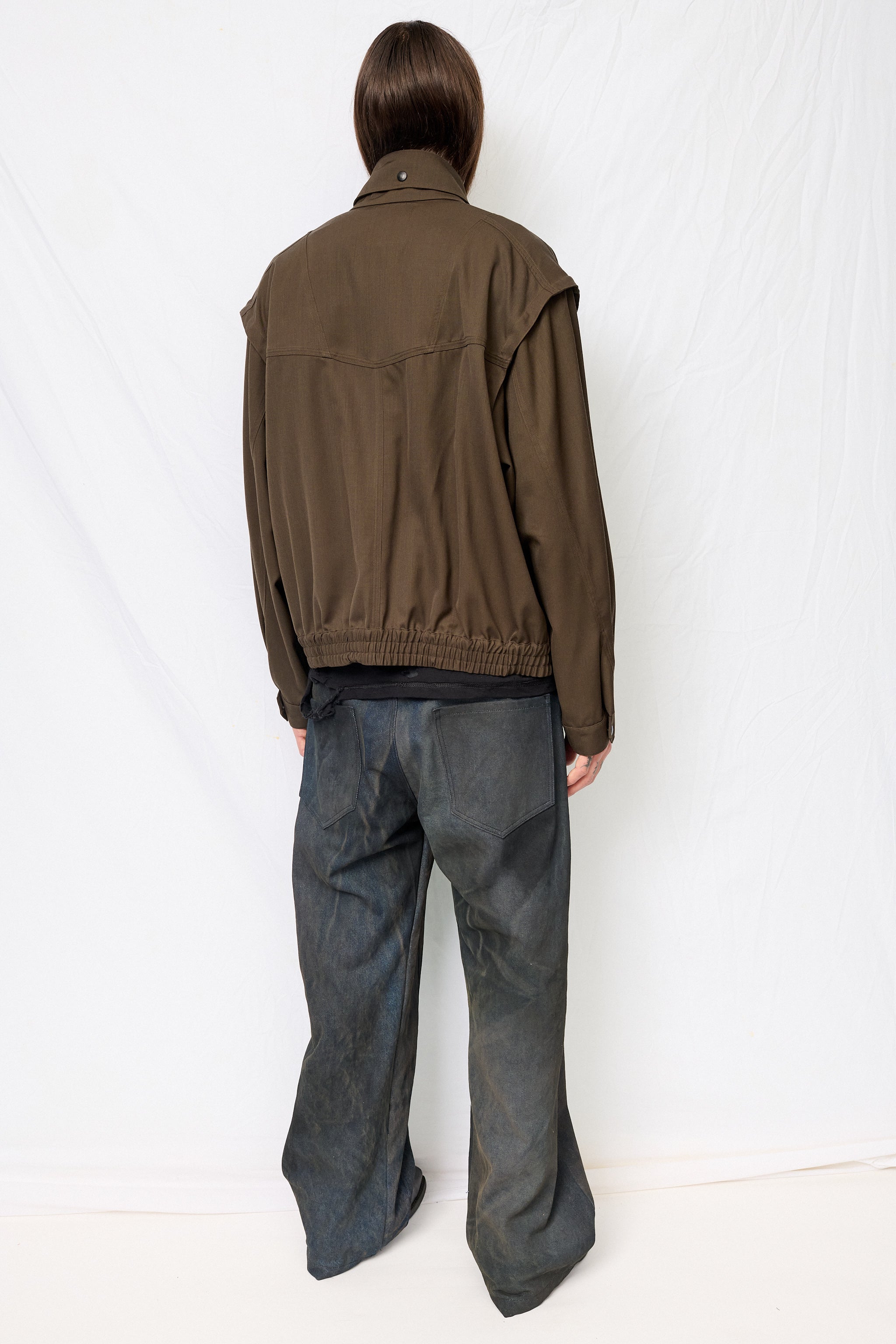 Brown Suiting Military Jacket