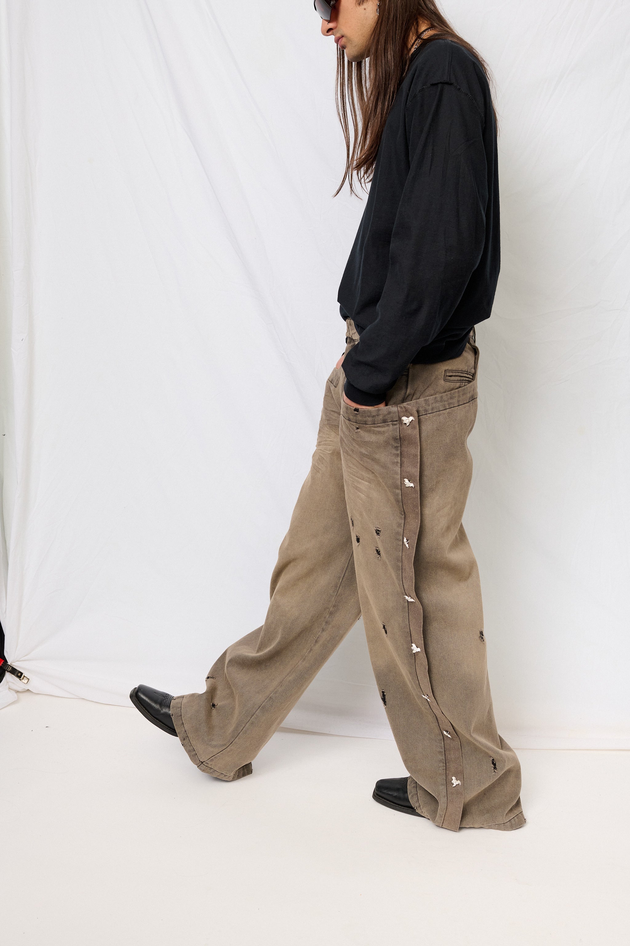 Gray Huida Pants