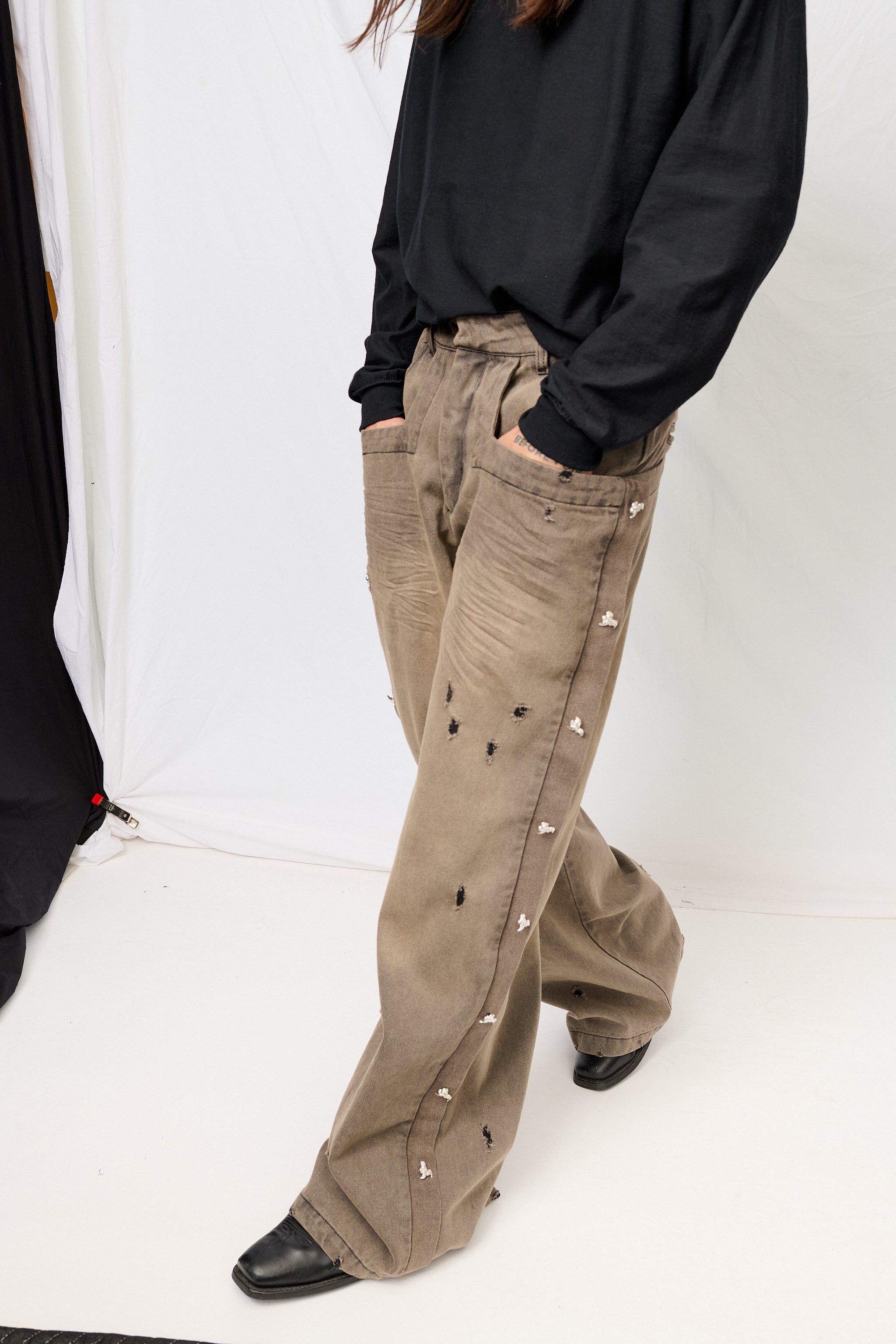 Gray Huida Pants
