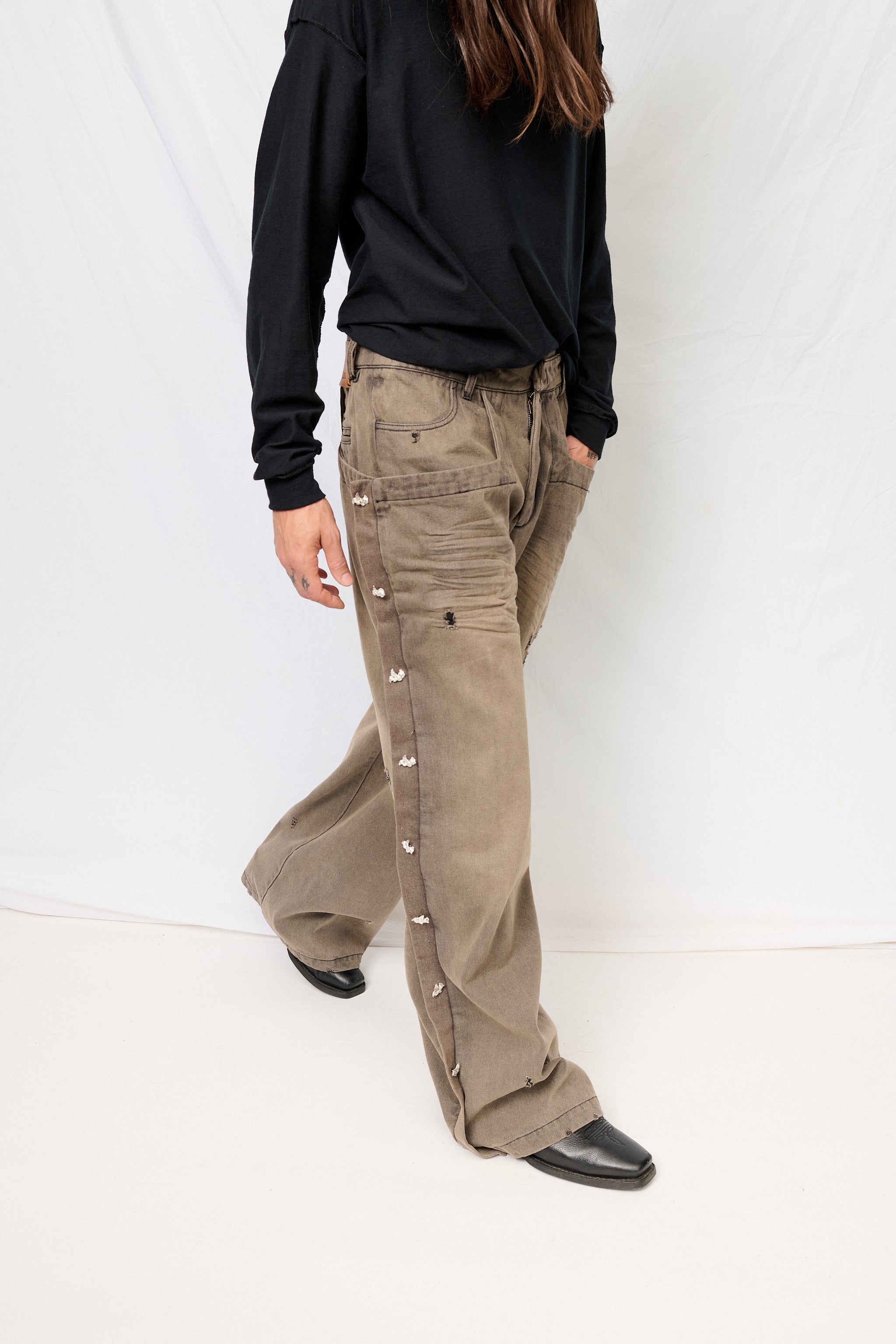Gray Huida Pants