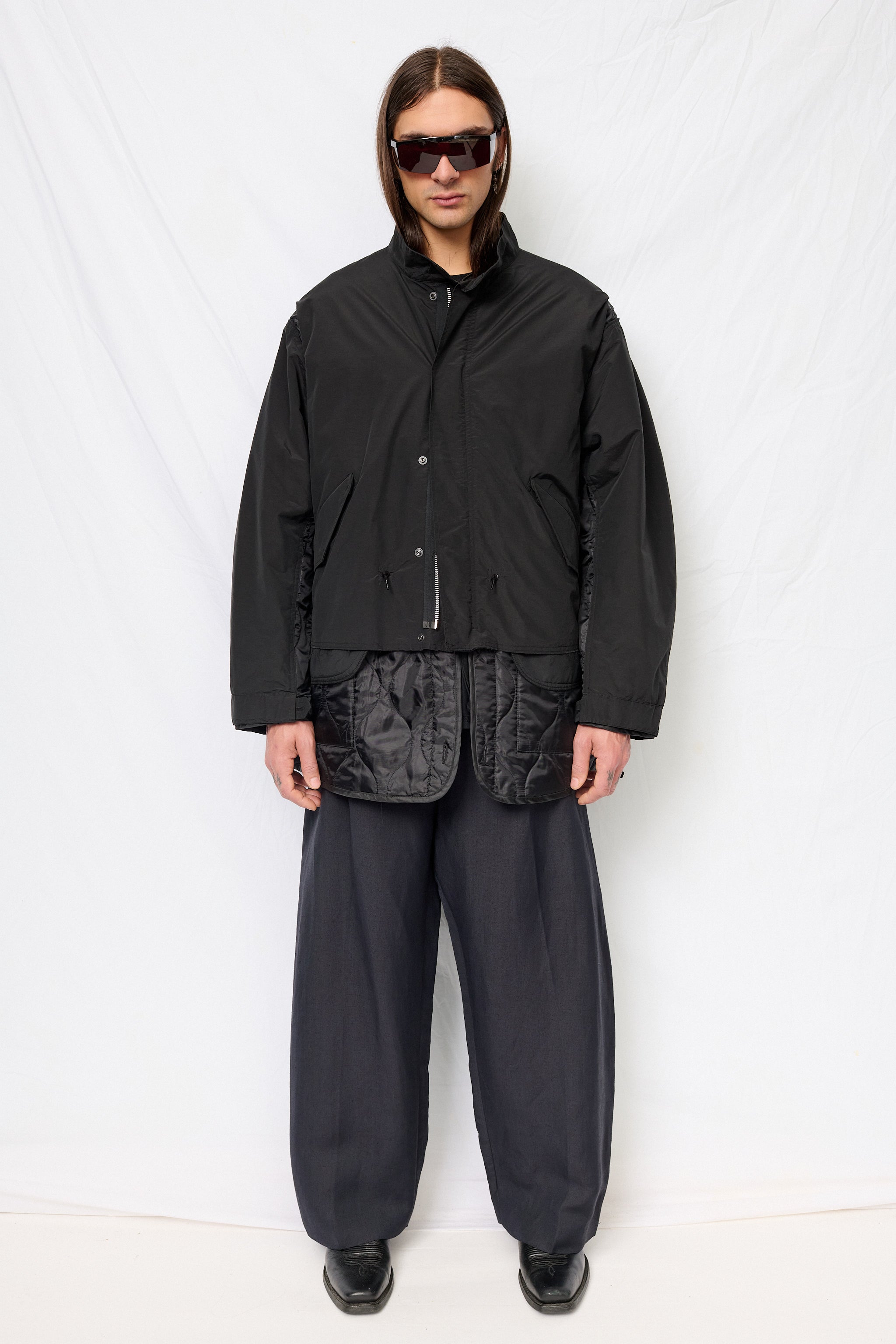 Black Connected Military Blouson