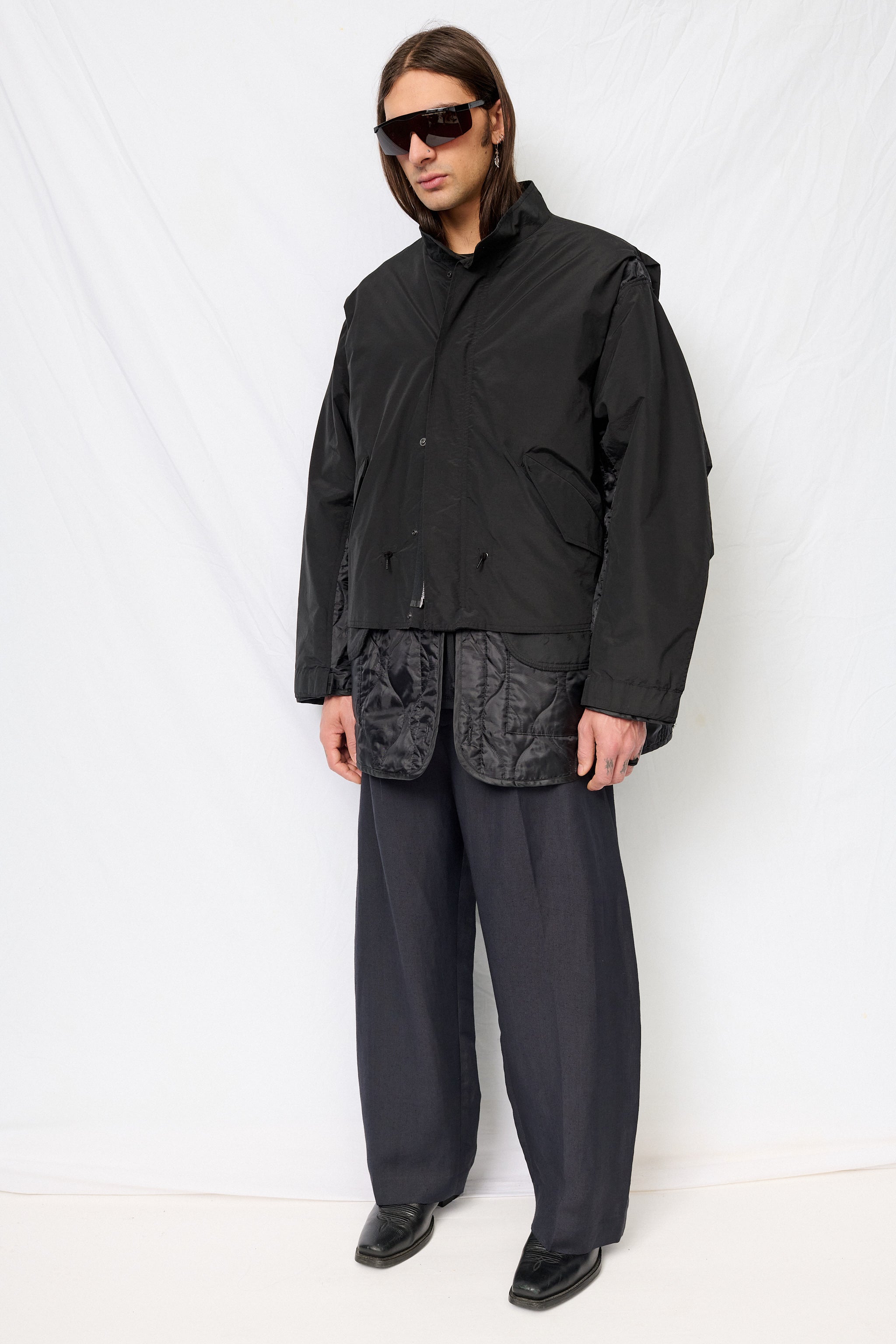 Black Connected Military Blouson
