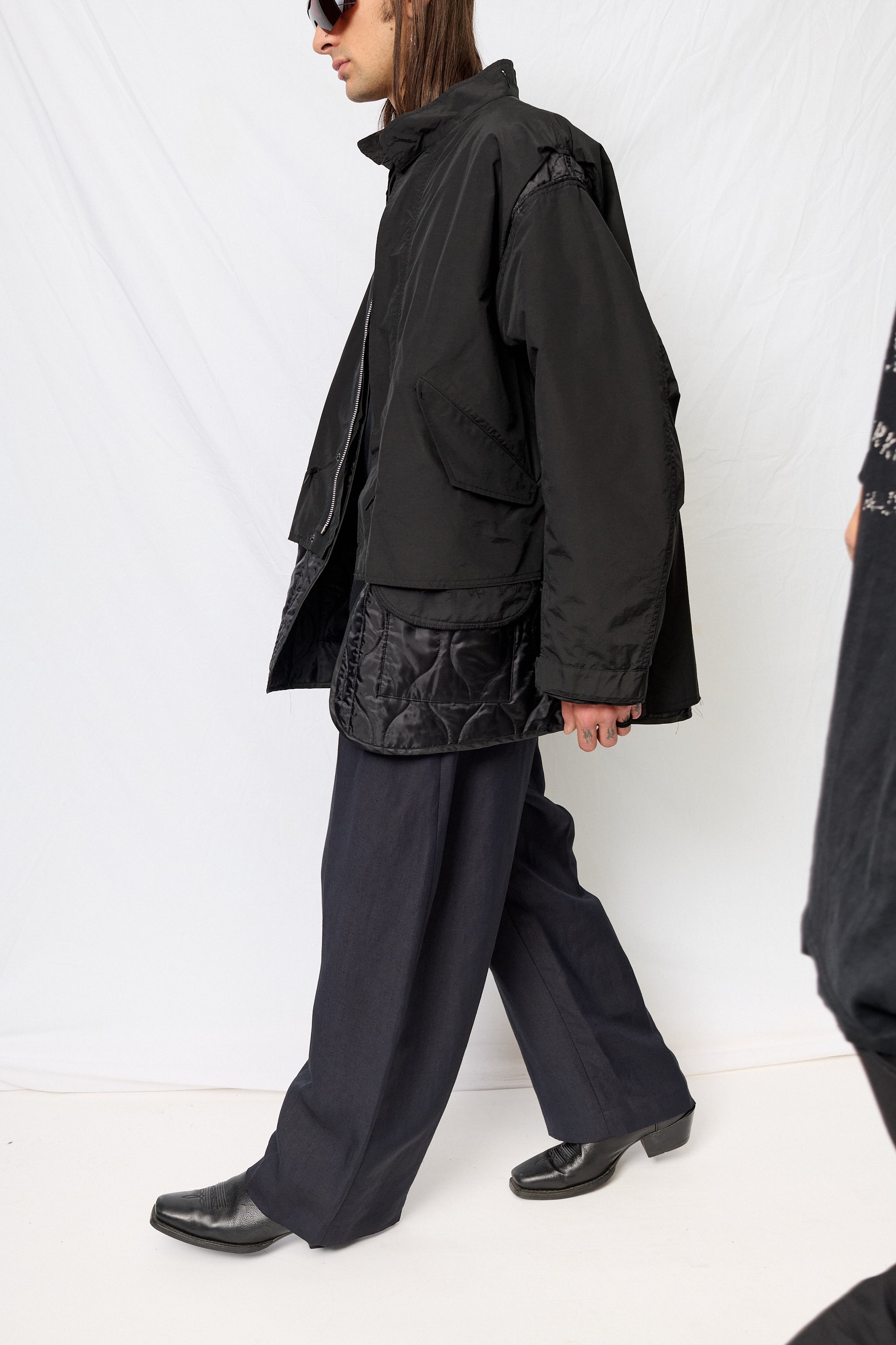 Black Connected Military Blouson