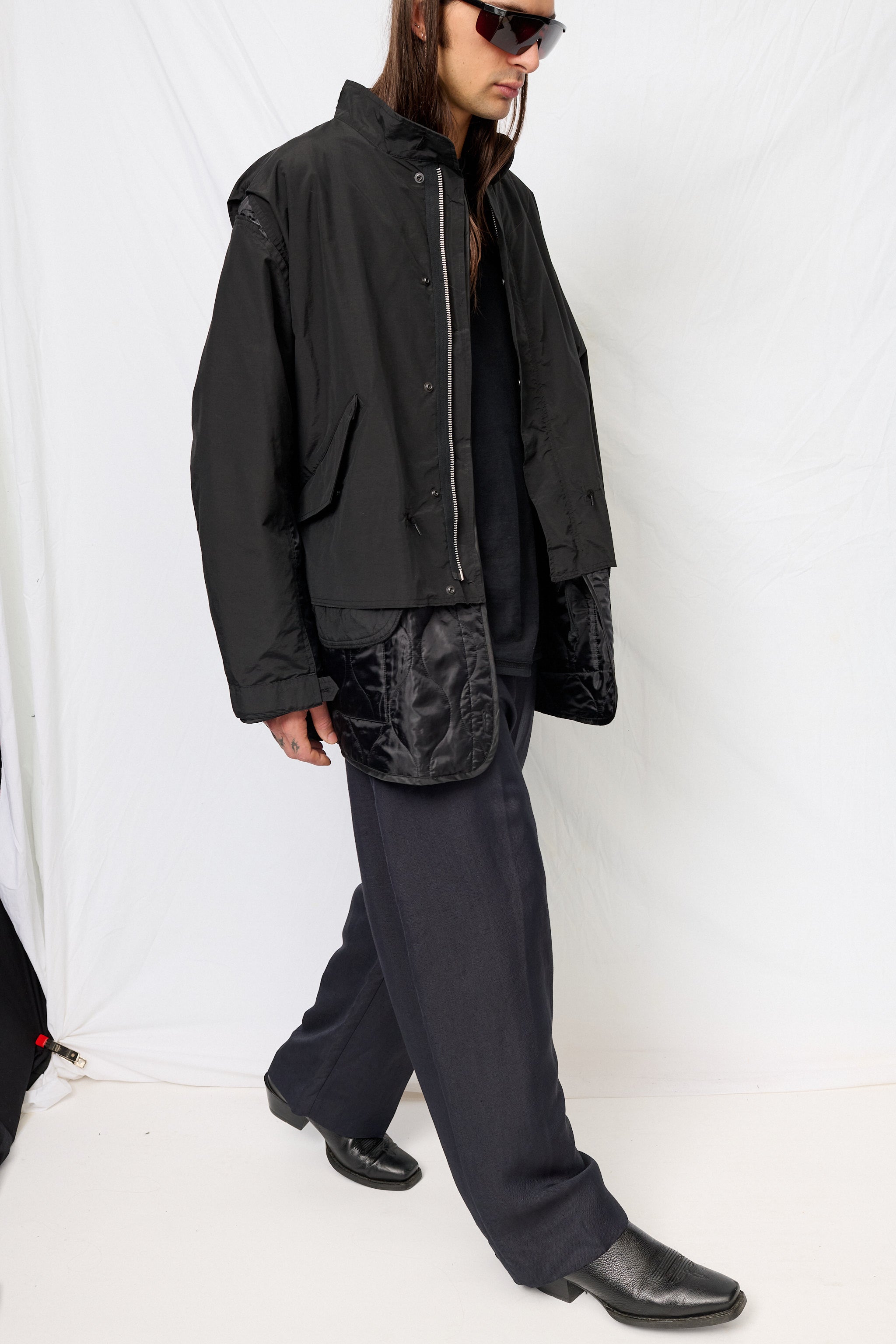 Black Connected Military Blouson