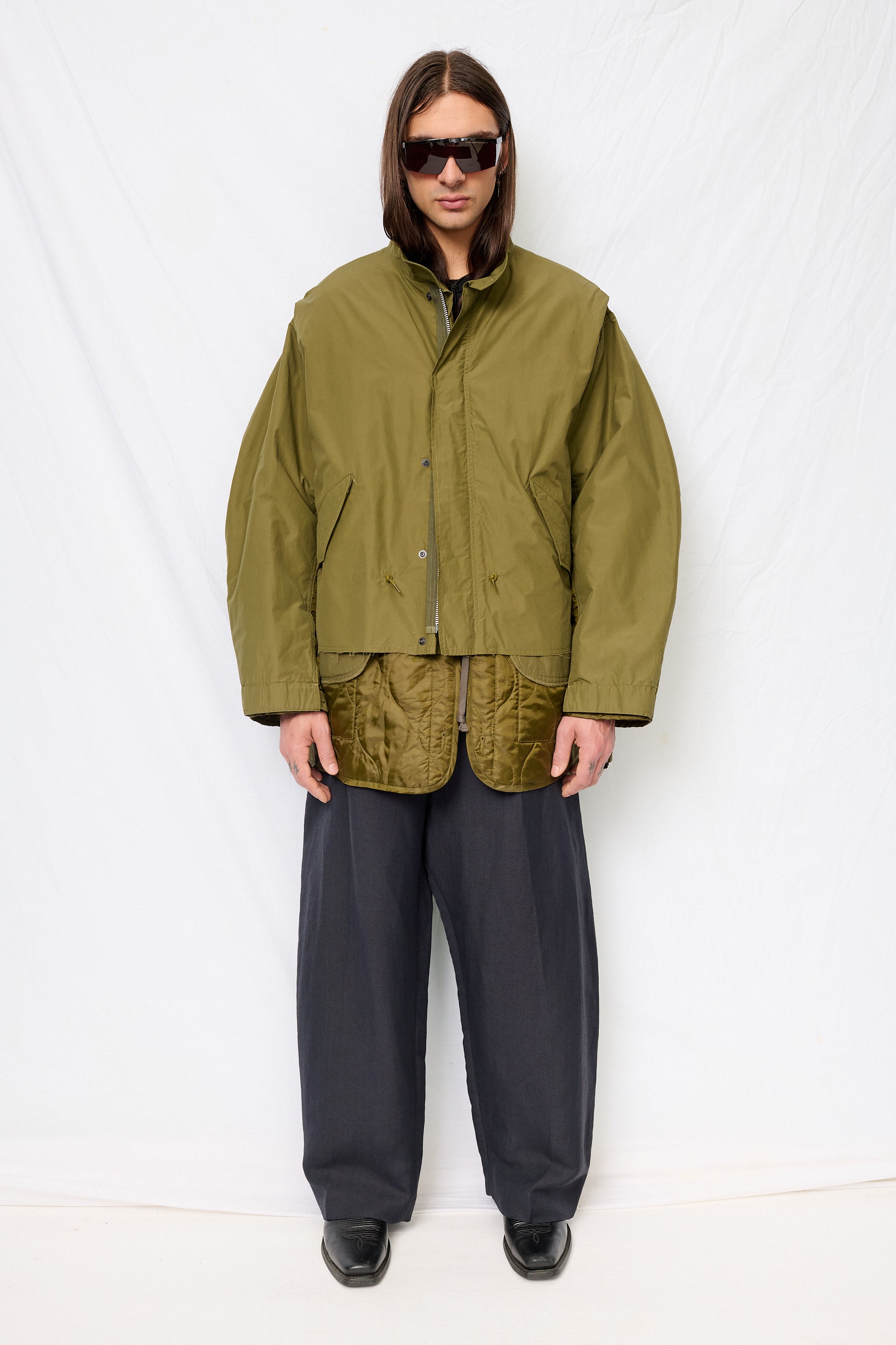 Olive Connected Military Blouson