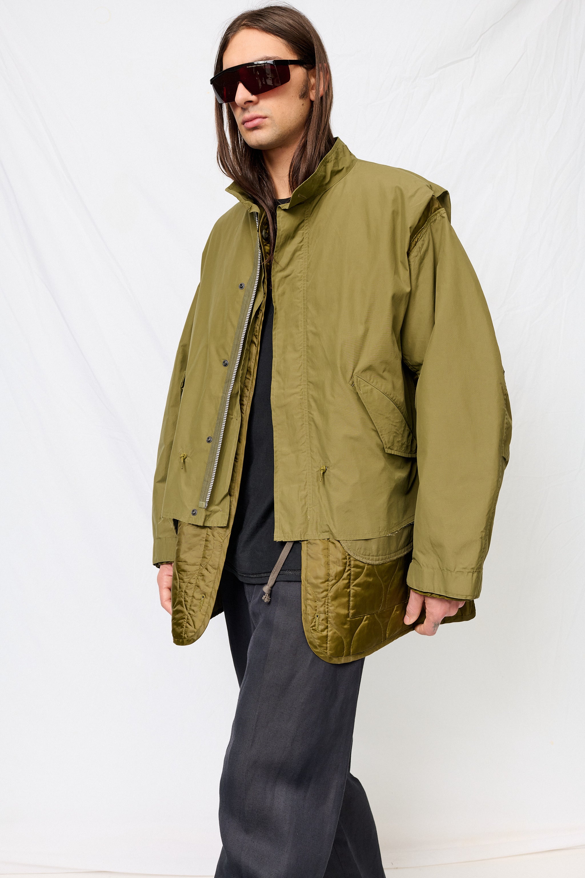Olive Connected Military Blouson