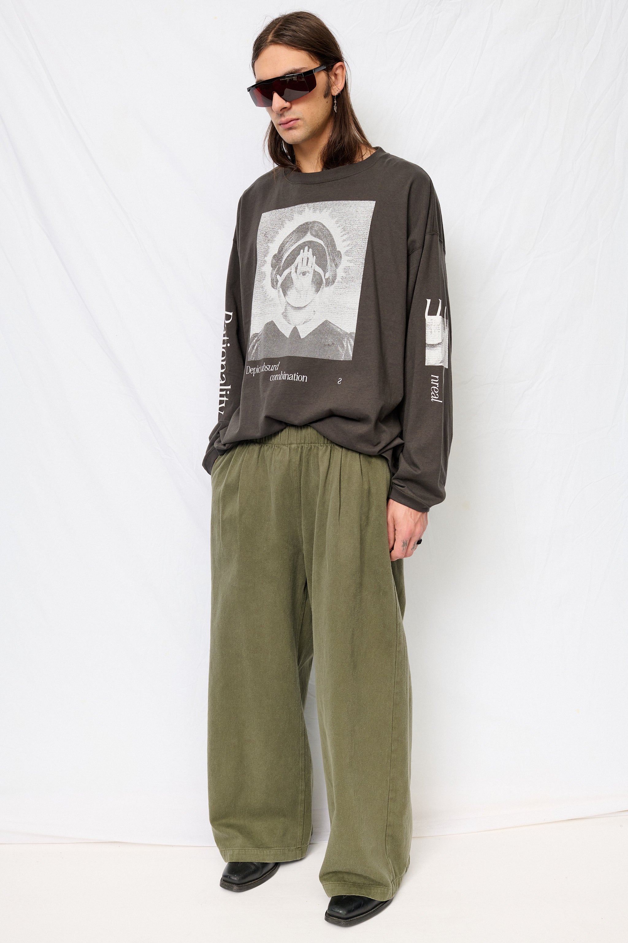 Olive Twill Disco Pant