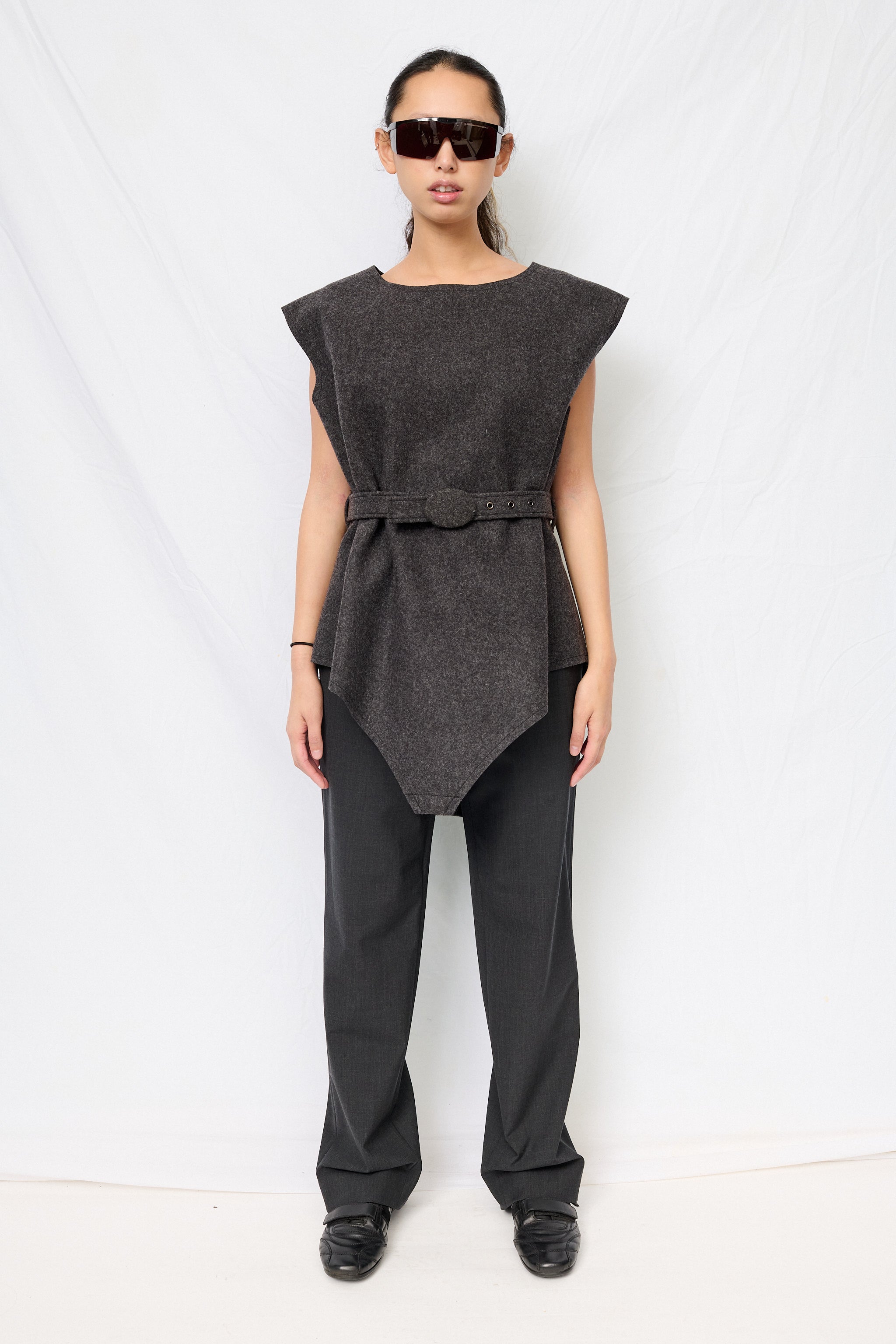 Dark Grey Felt Costume Top
