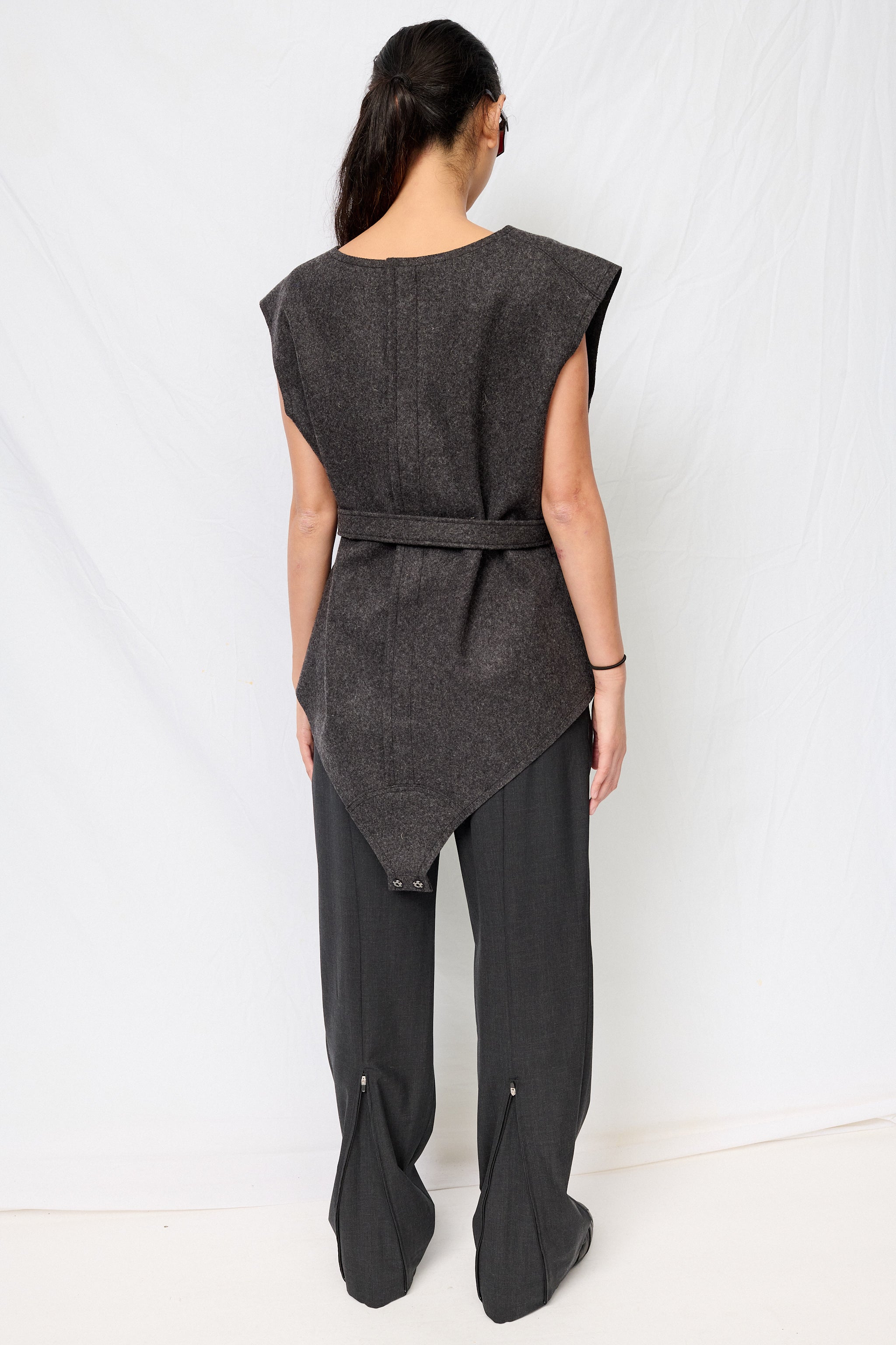 Dark Grey Felt Costume Top