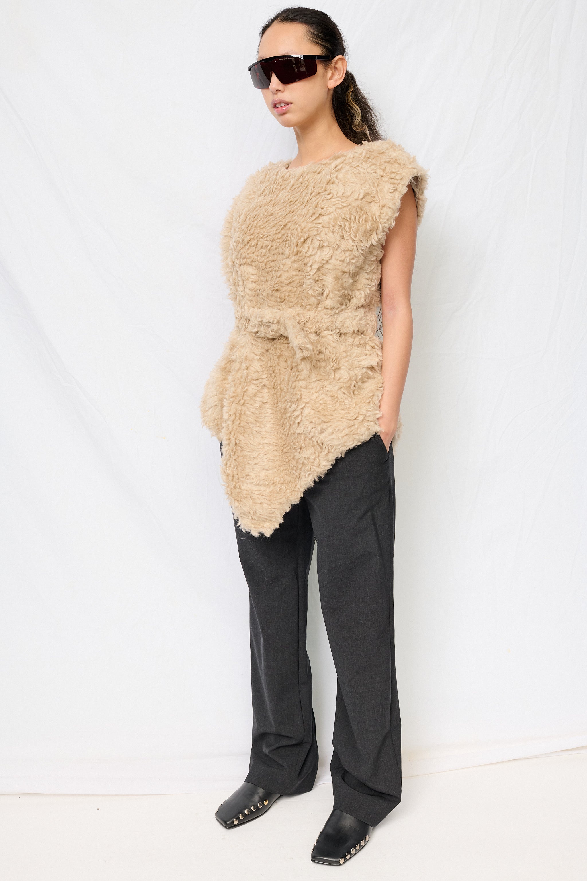 Natural Boa Costume Top