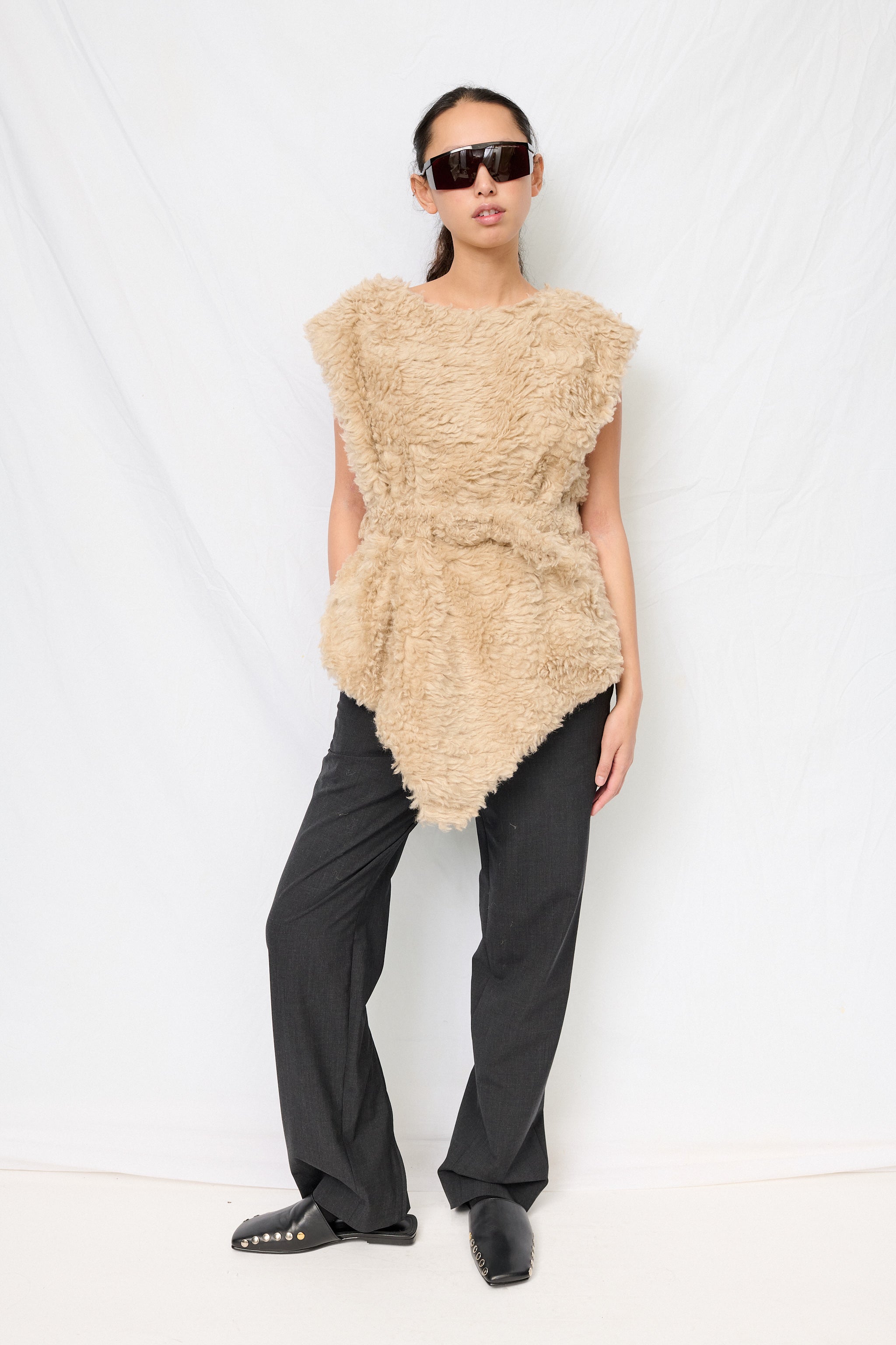 Natural Boa Costume Top