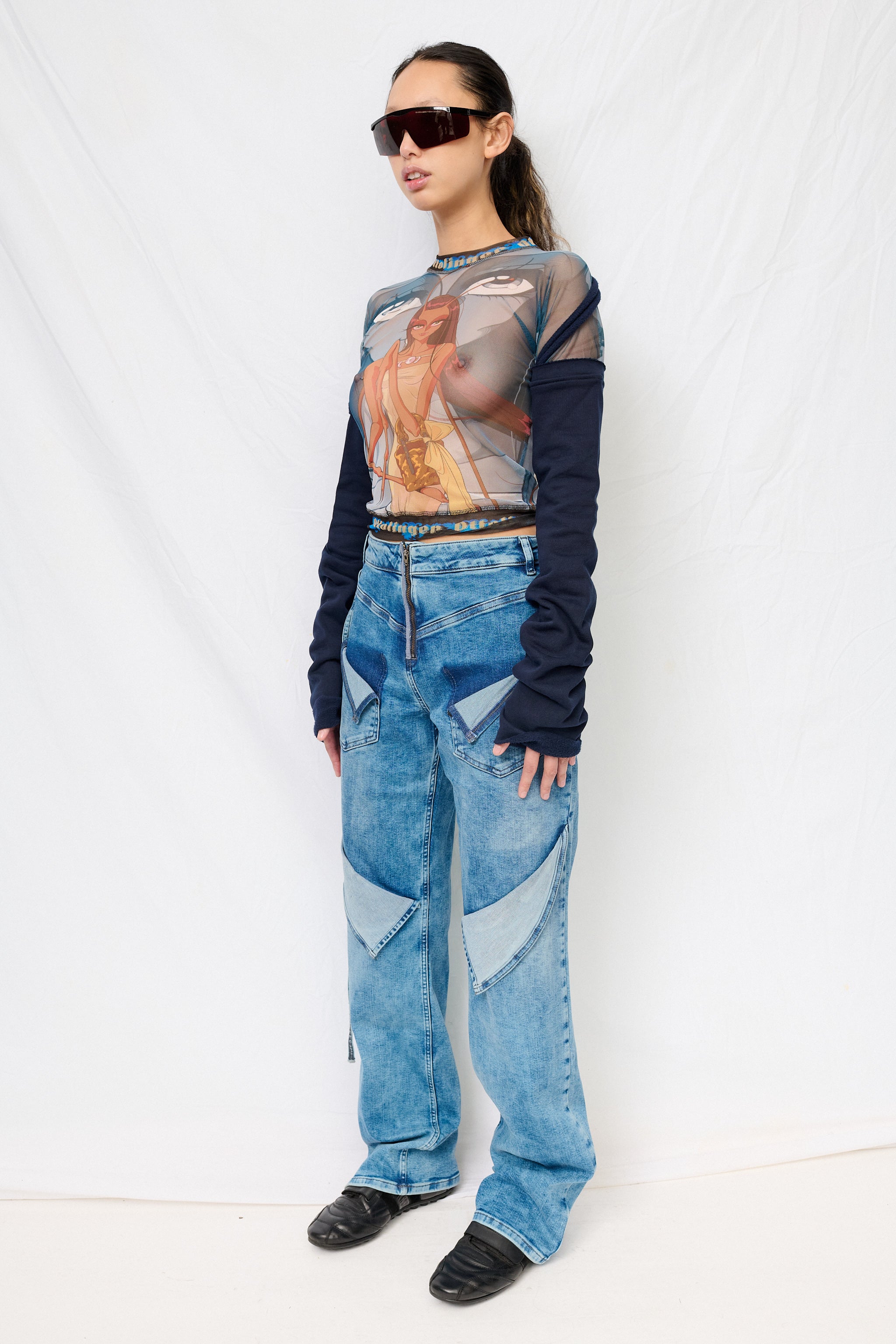 Julien Ceccaldi Print Mesh Hybrid Longsleeve