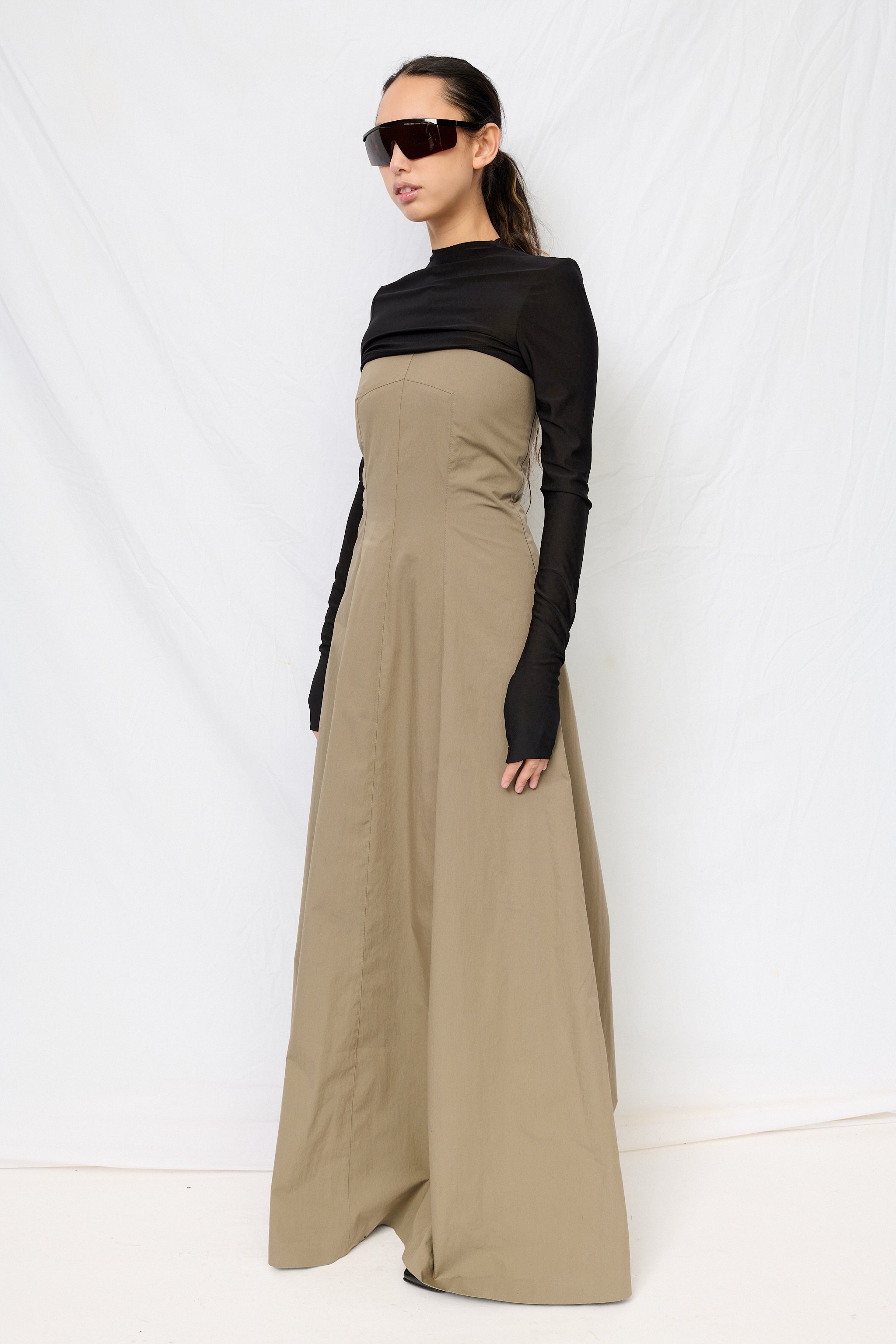 Black Overdyed Long Sleeve Shrug