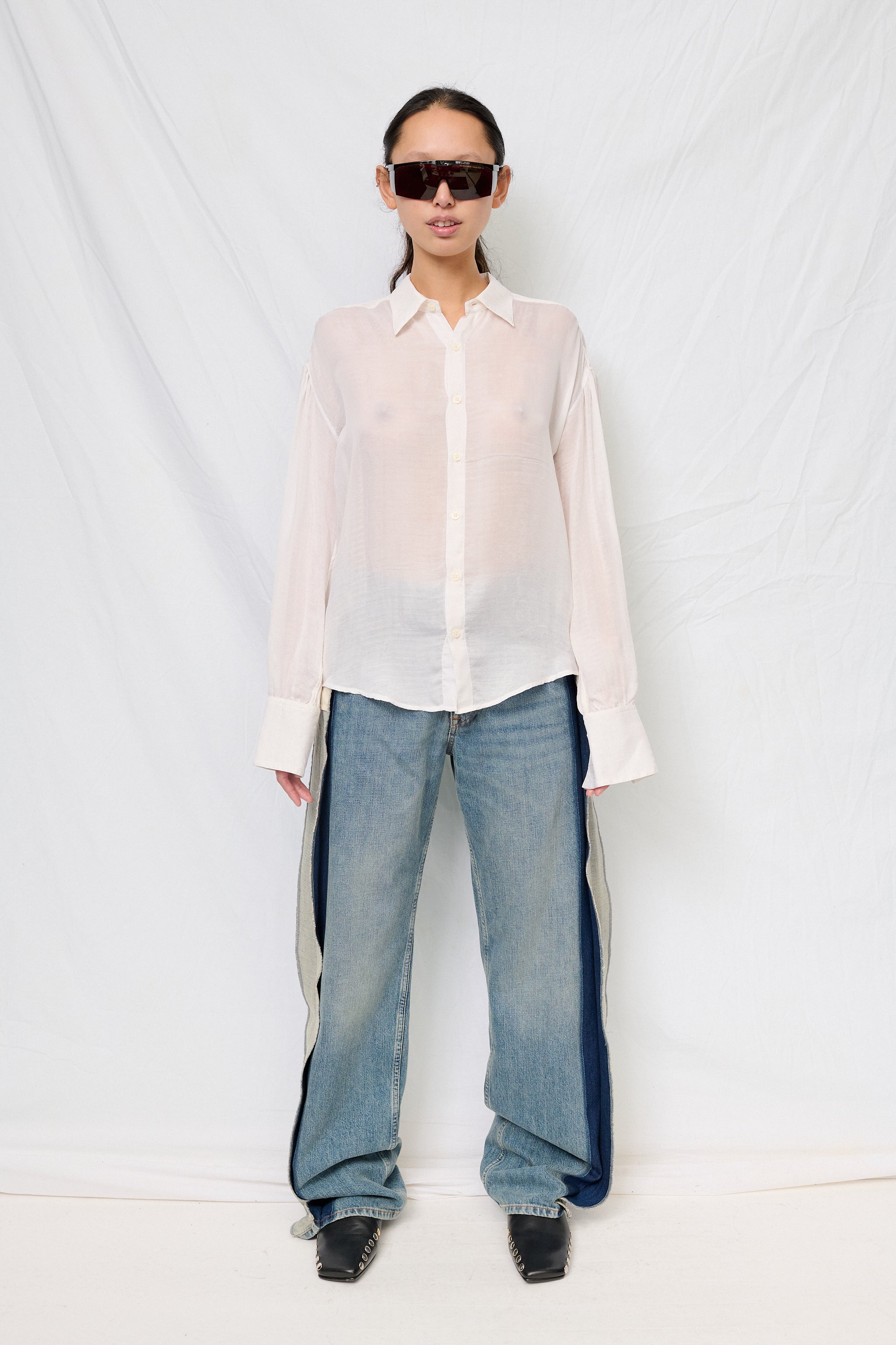 White Silk Arc Shirt