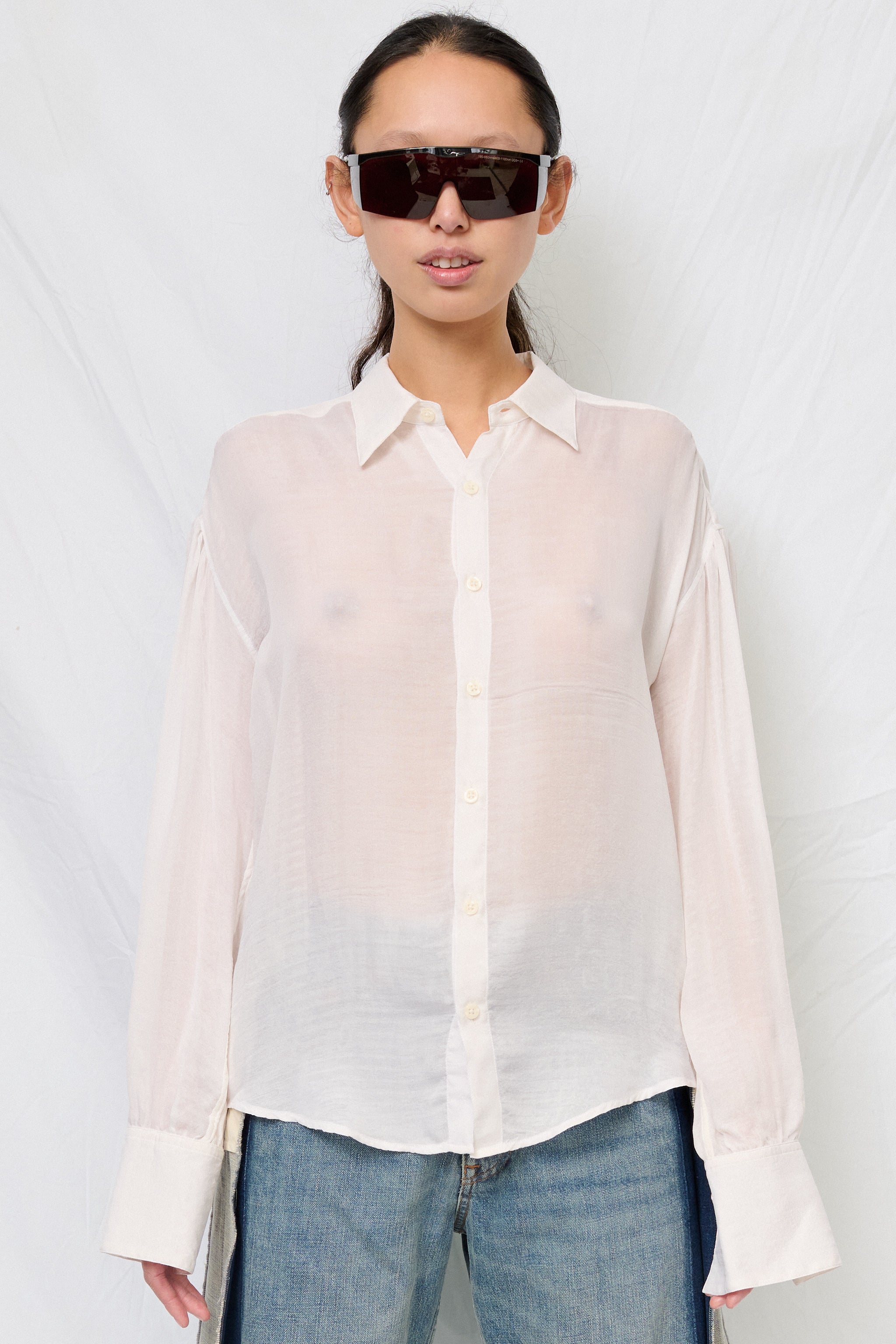White Silk Arc Shirt