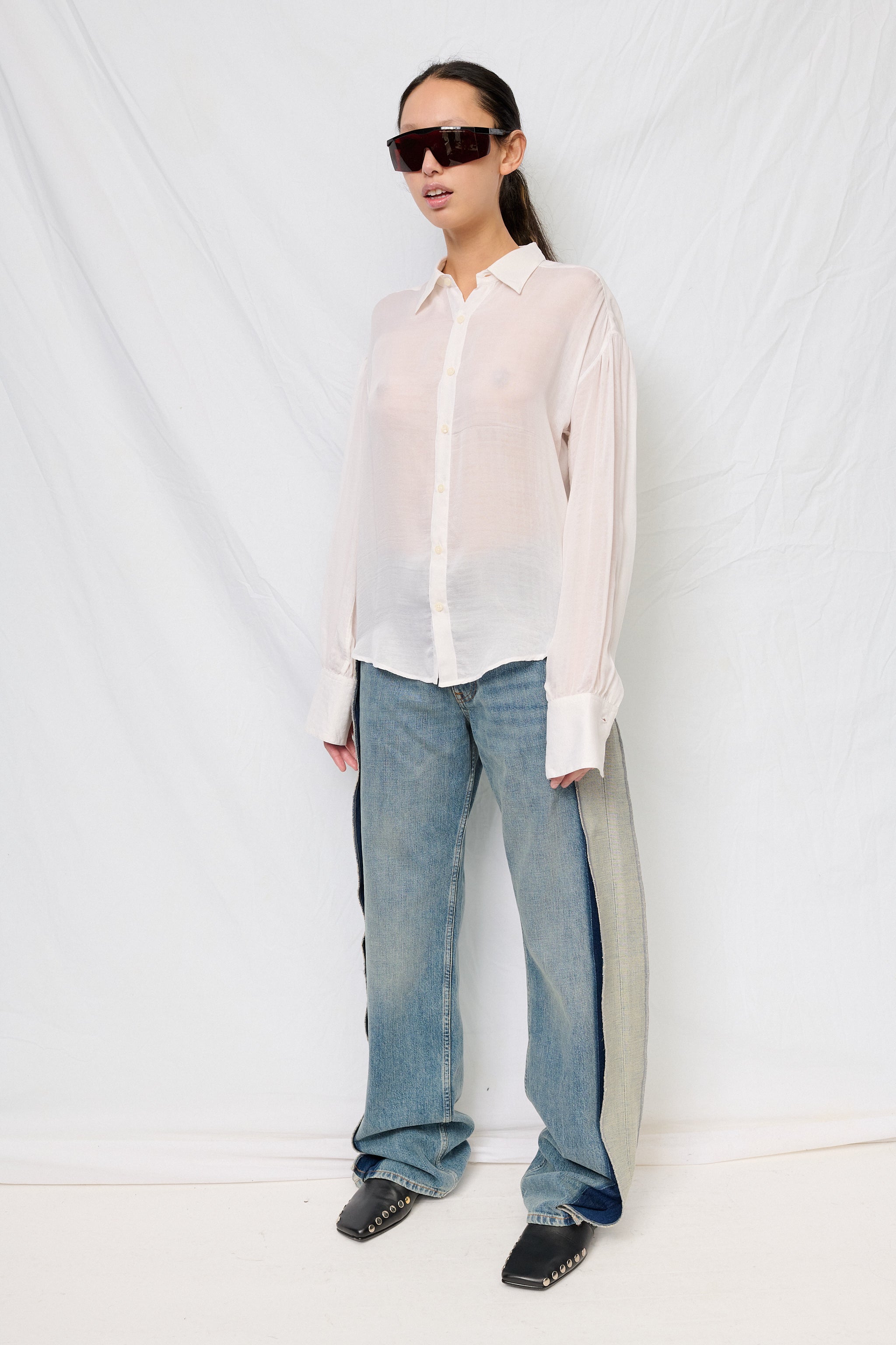 White Silk Arc Shirt