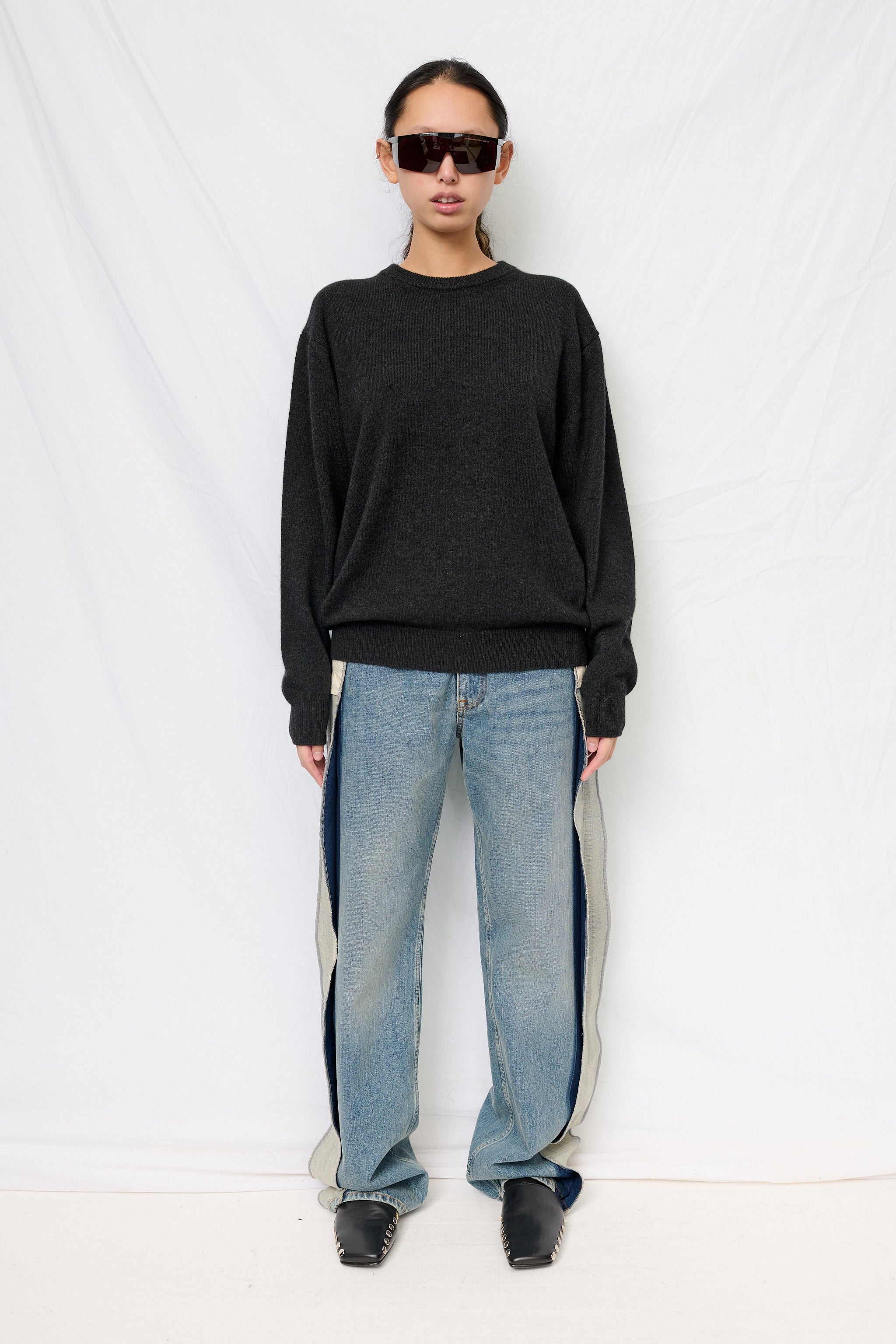 Melange Black Innocent Cashmere Crewneck