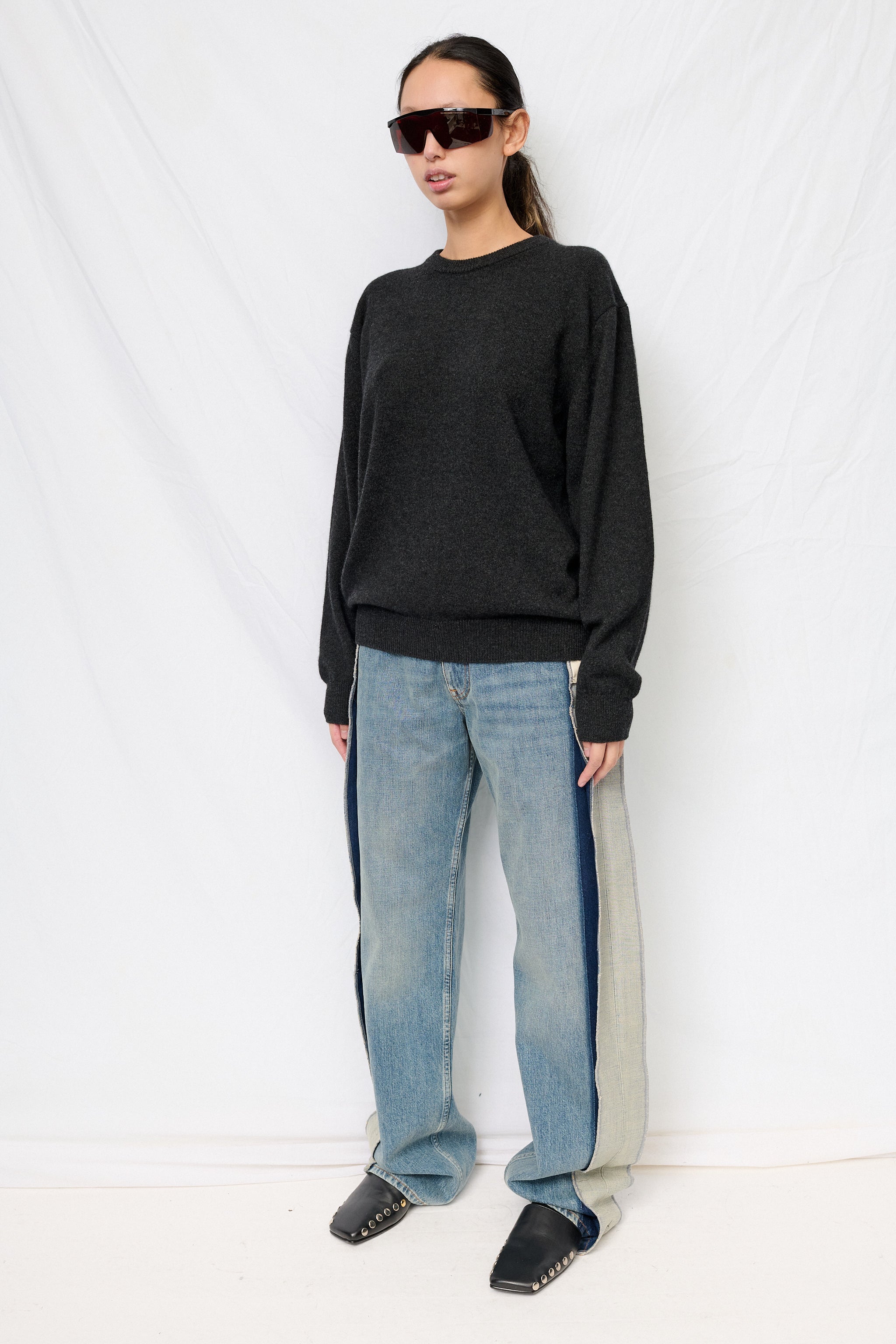 Melange Black Innocent Cashmere Crewneck