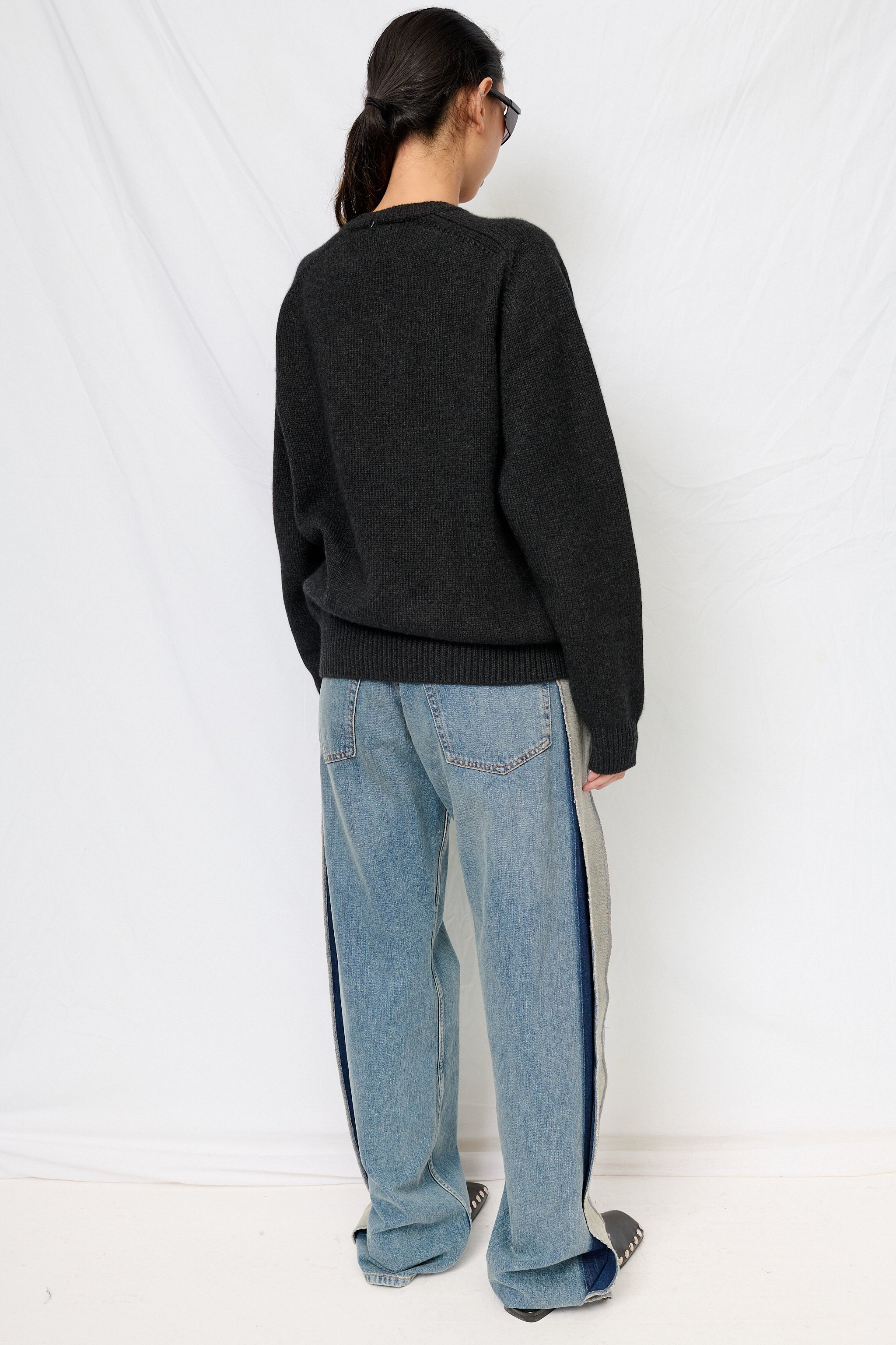 Melange Black Innocent Cashmere Heavy Weight Crewneck