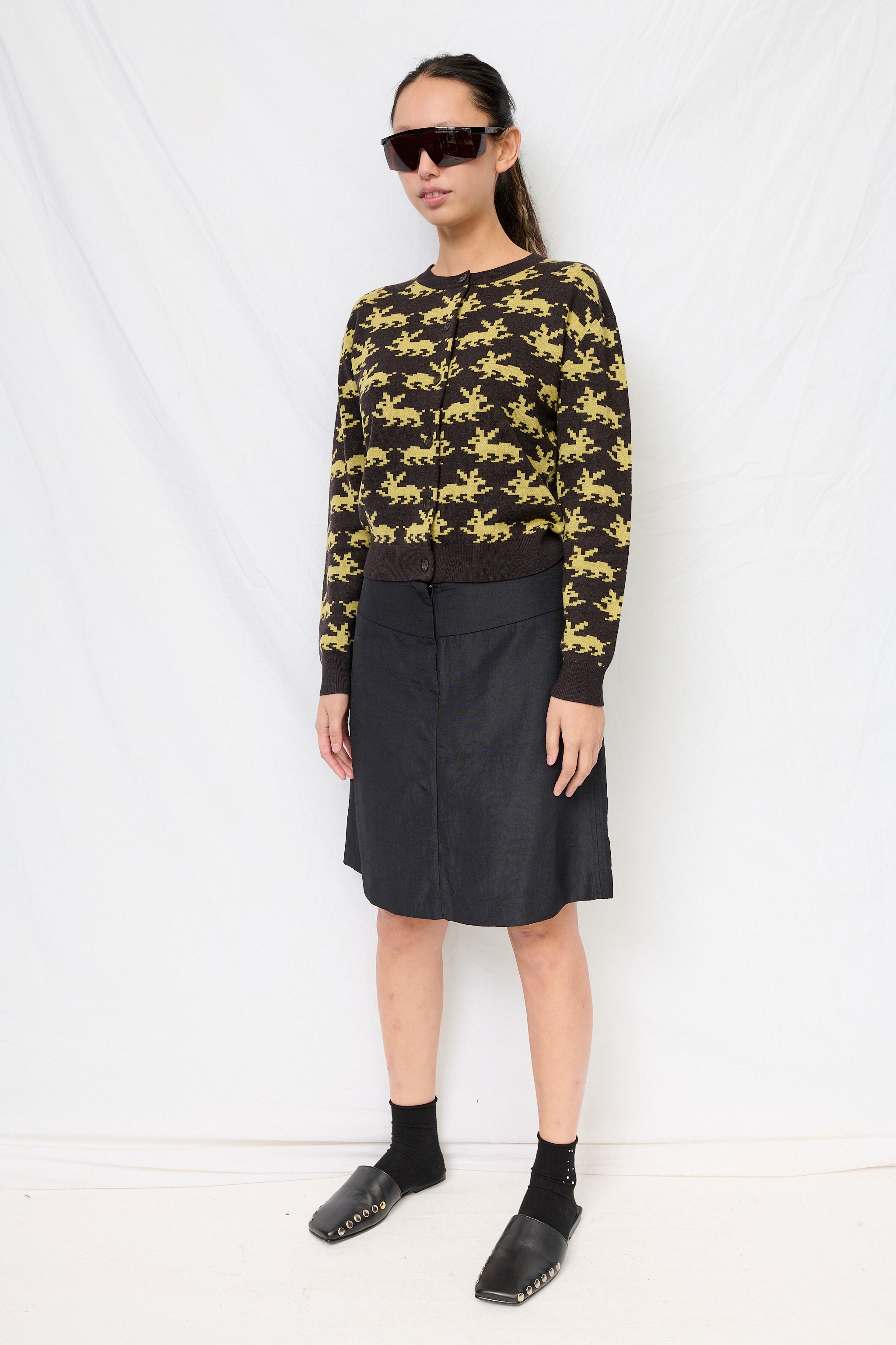 Brown Multi Bouchette Cardigan