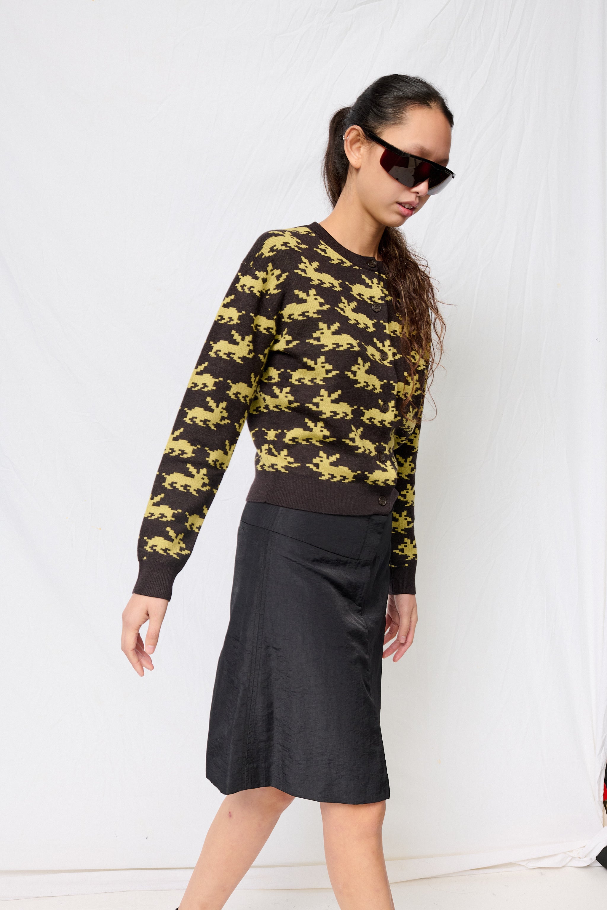 Brown Multi Bouchette Cardigan