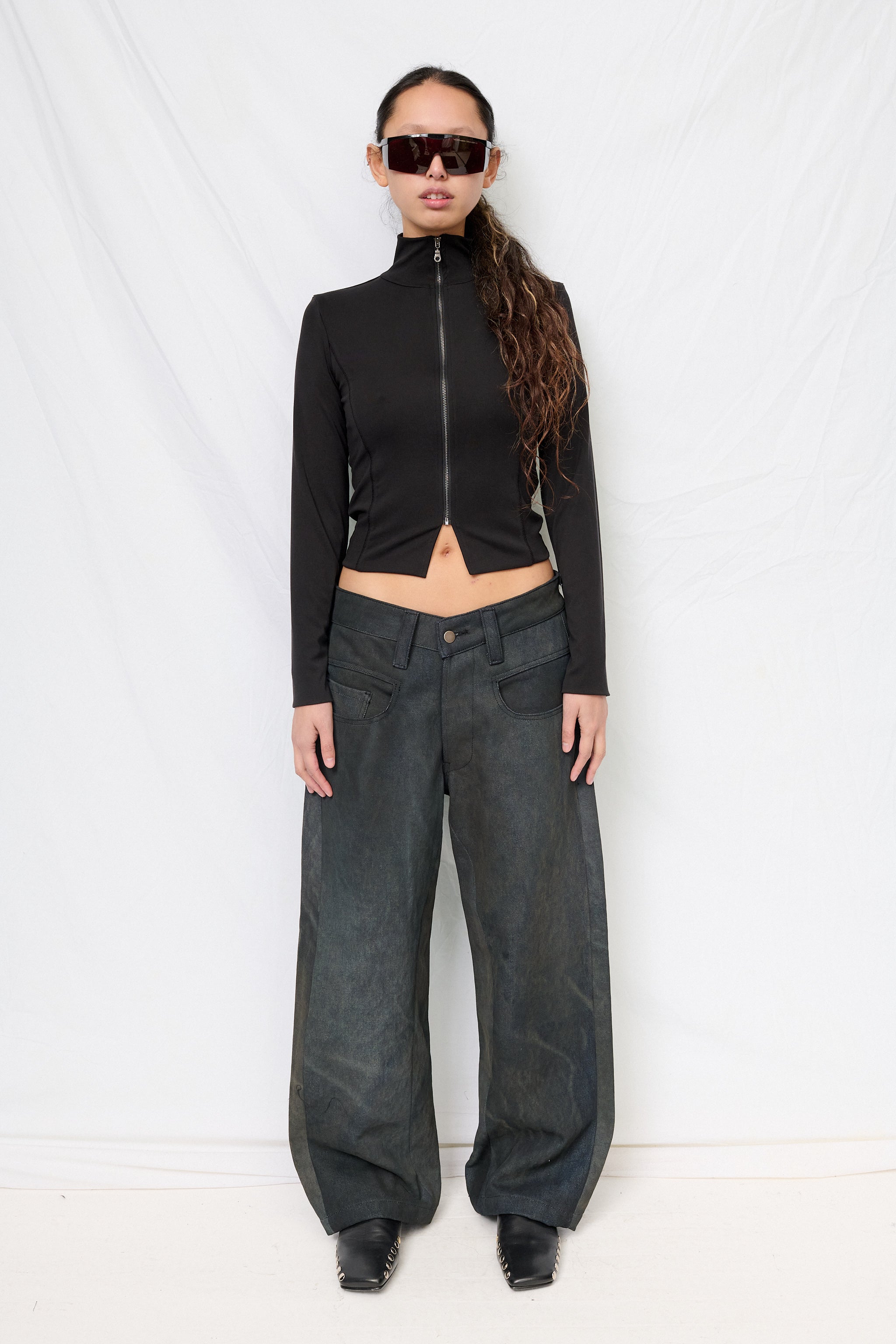 Black Resonance Zip Cardigan