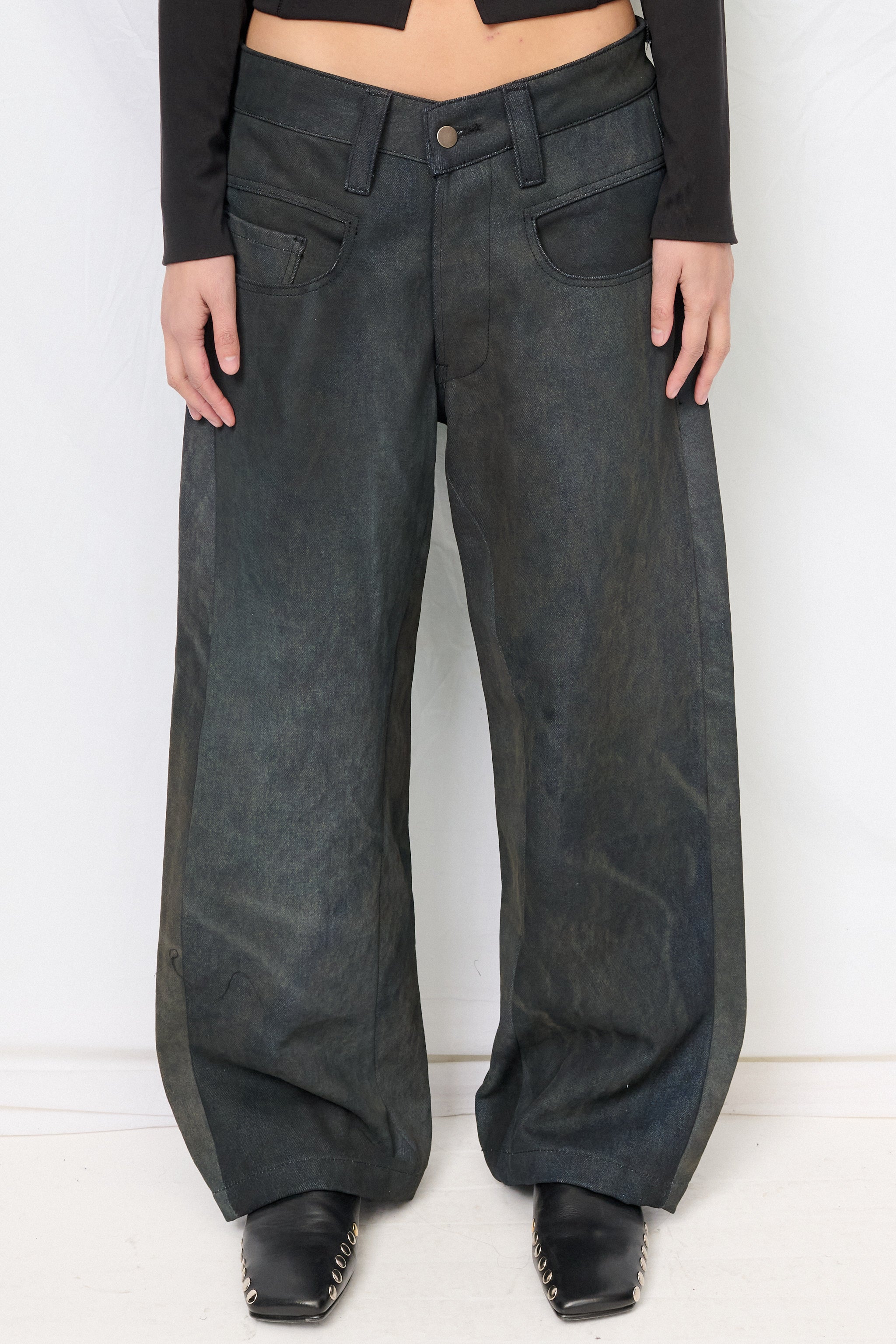 Dirty Indigo Denim Twist Jean - Assembly New York