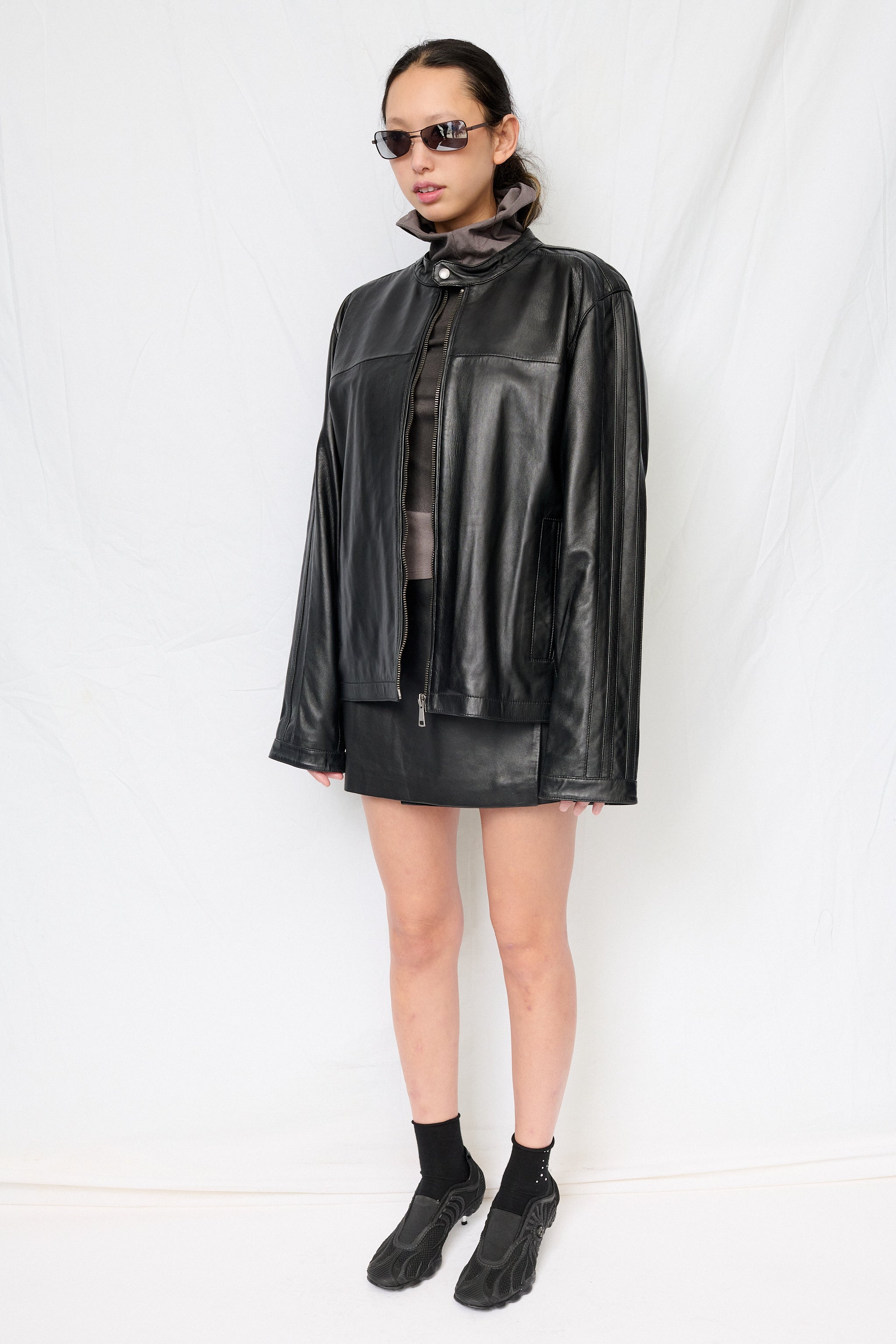 Black Nappa Leather Hacker Jacket