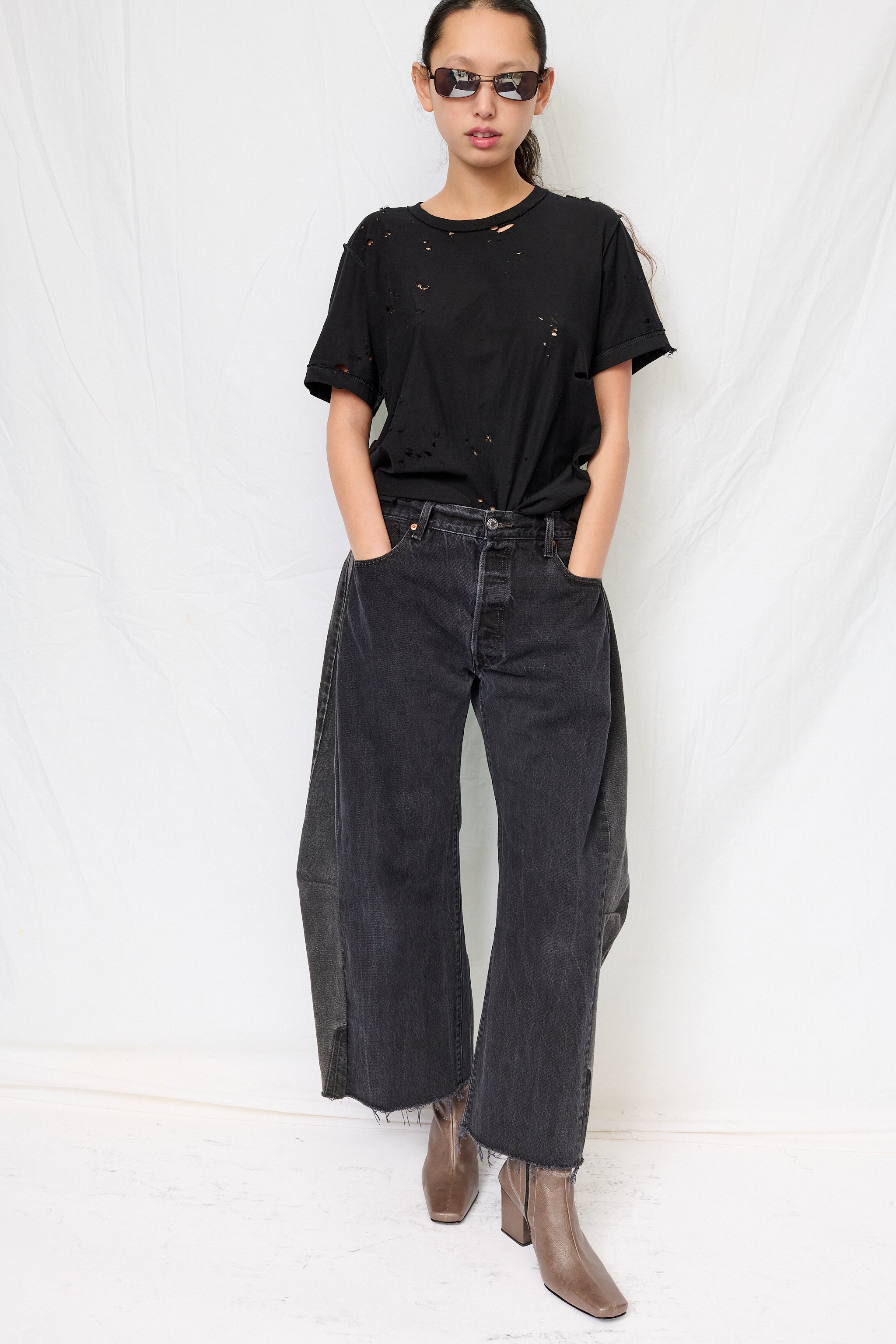 Vintage Black Reworked Lasso Jean