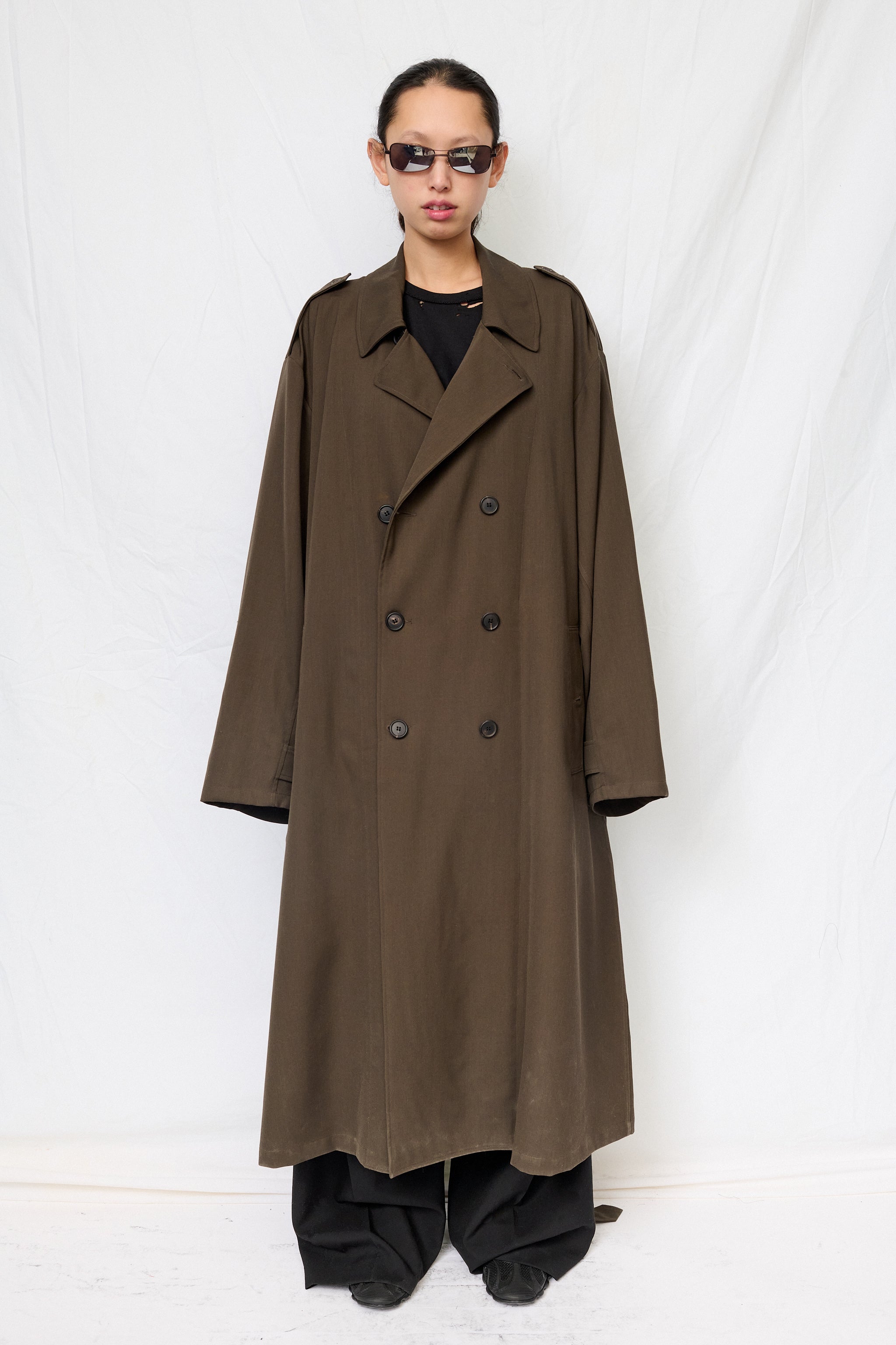 Brown Suiting Trench Coat
