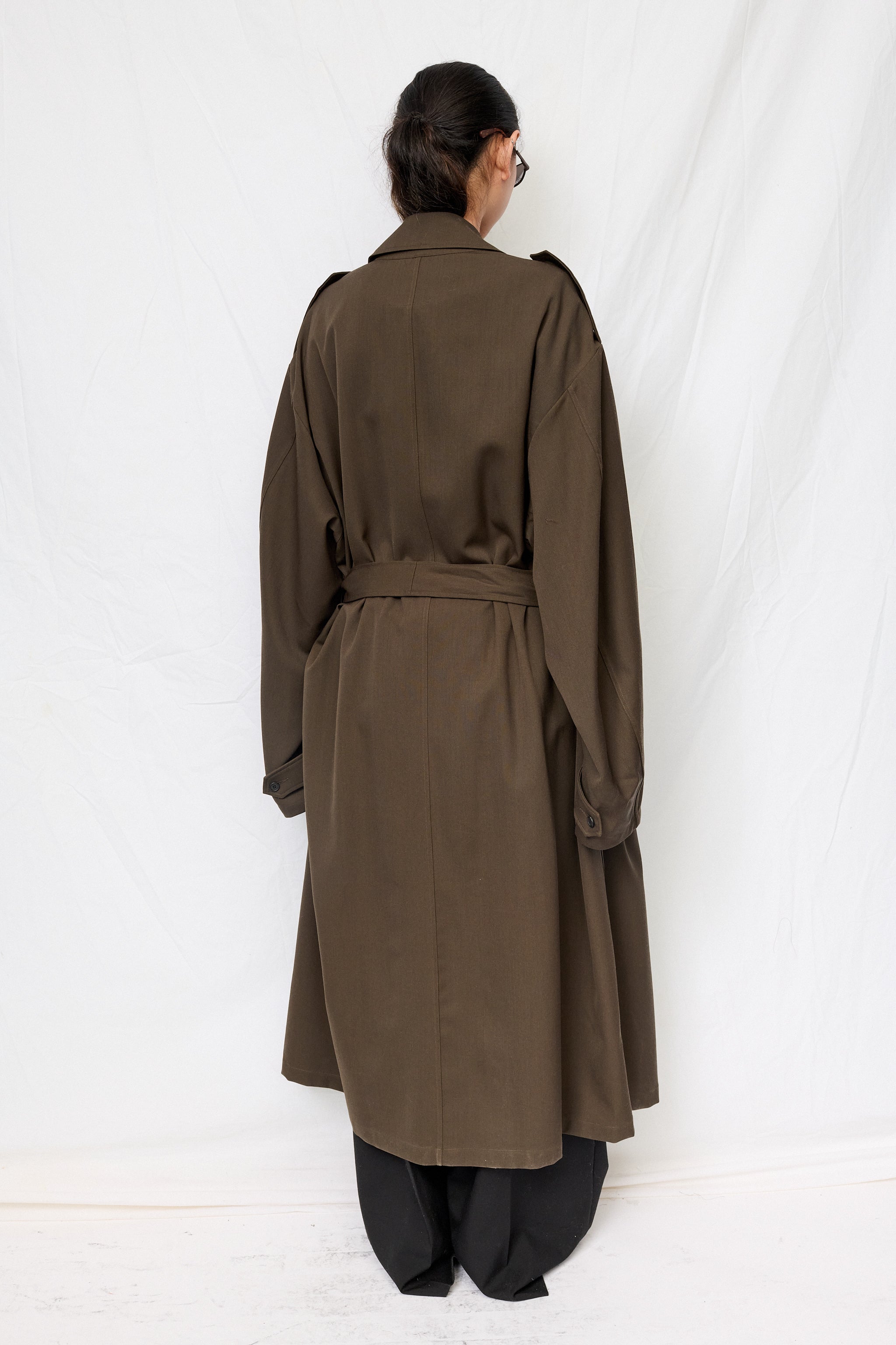 Brown Suiting Trench Coat