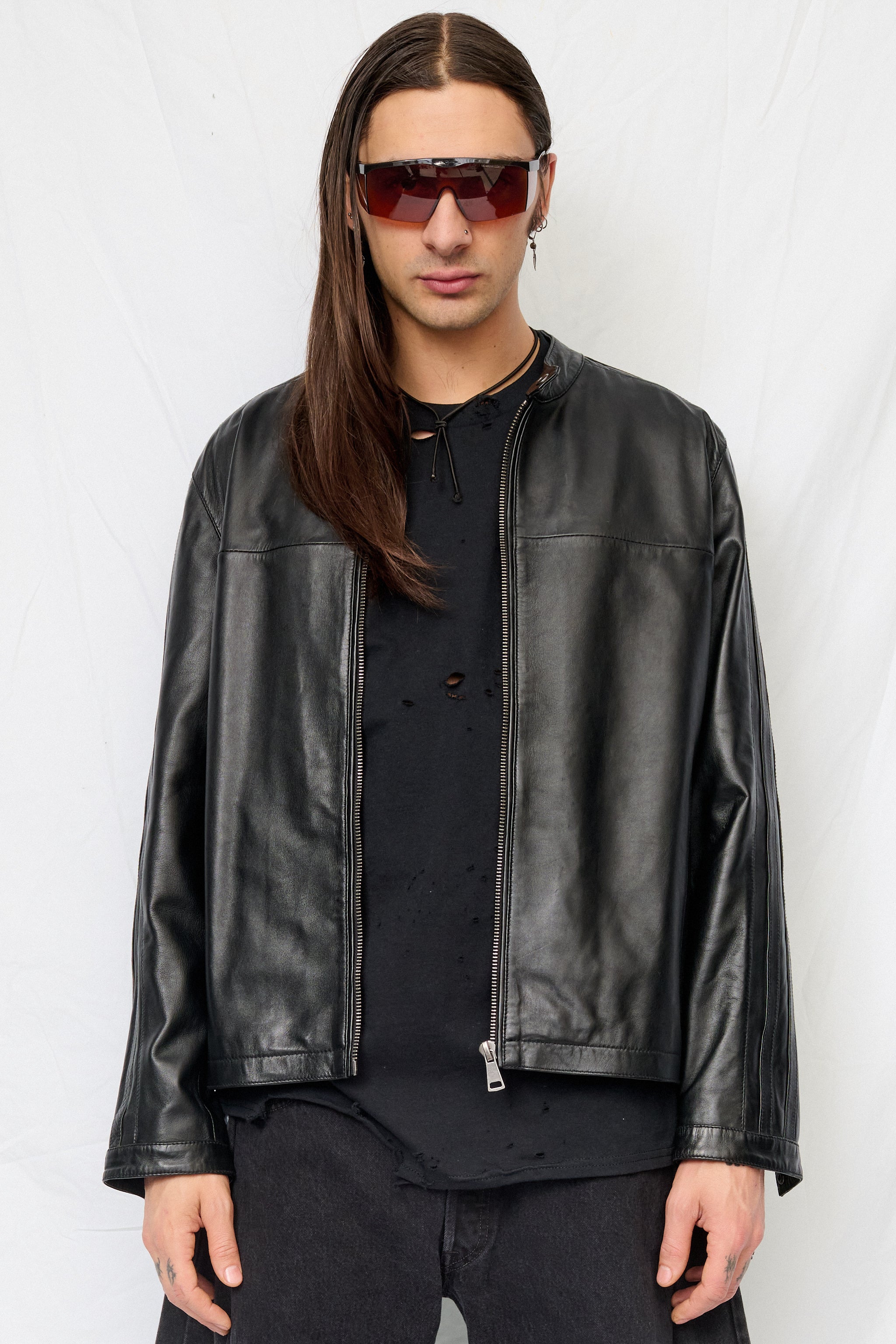 Black Nappa Leather Parka Jacket - Assembly New York