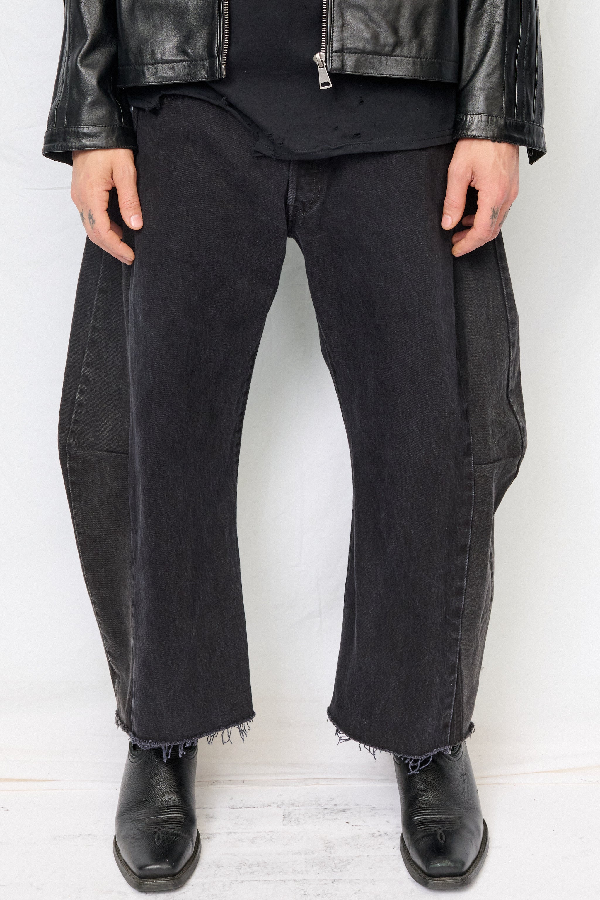 Vintage Black Reworked Lasso Jean