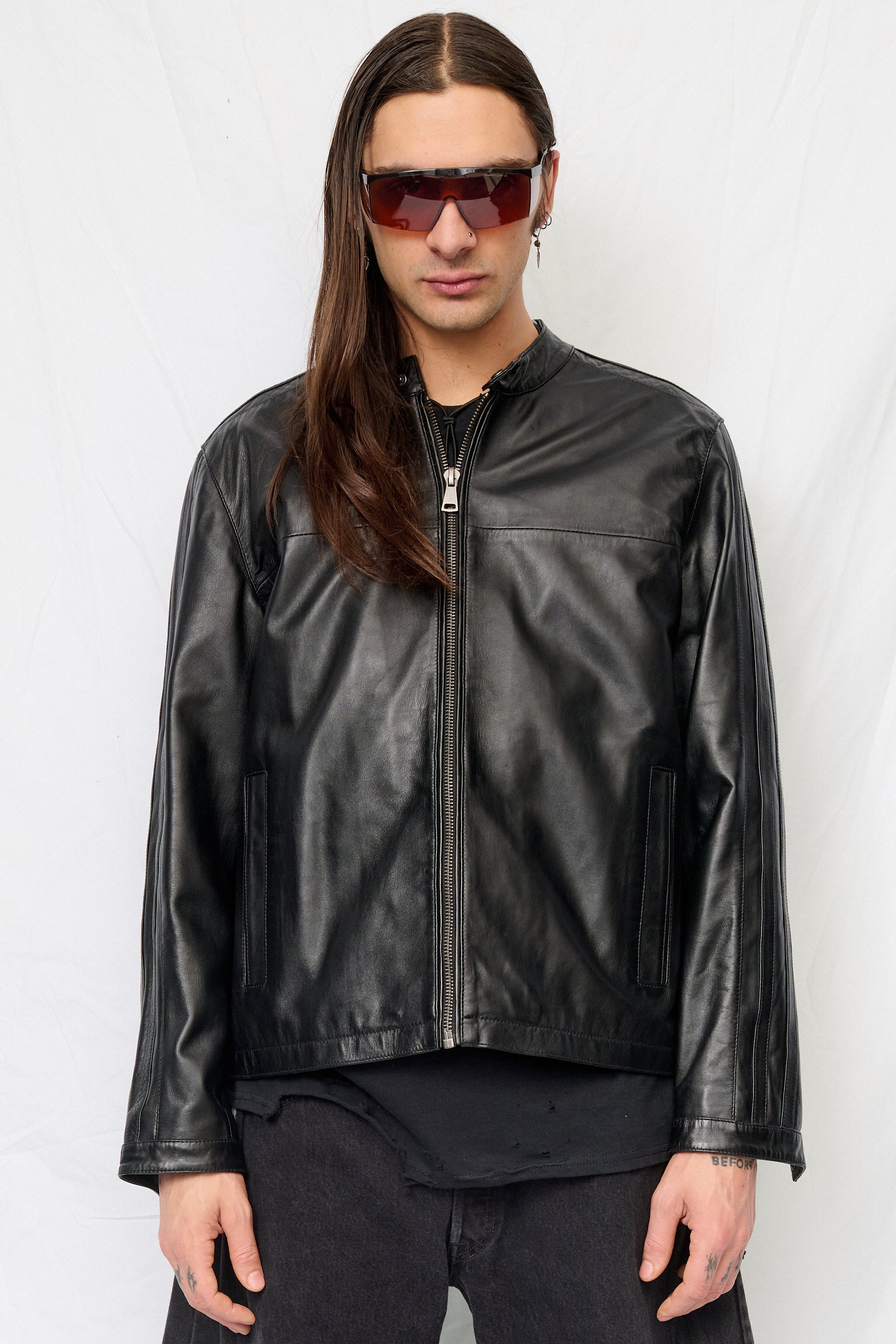 Black Nappa Leather Hacker Jacket