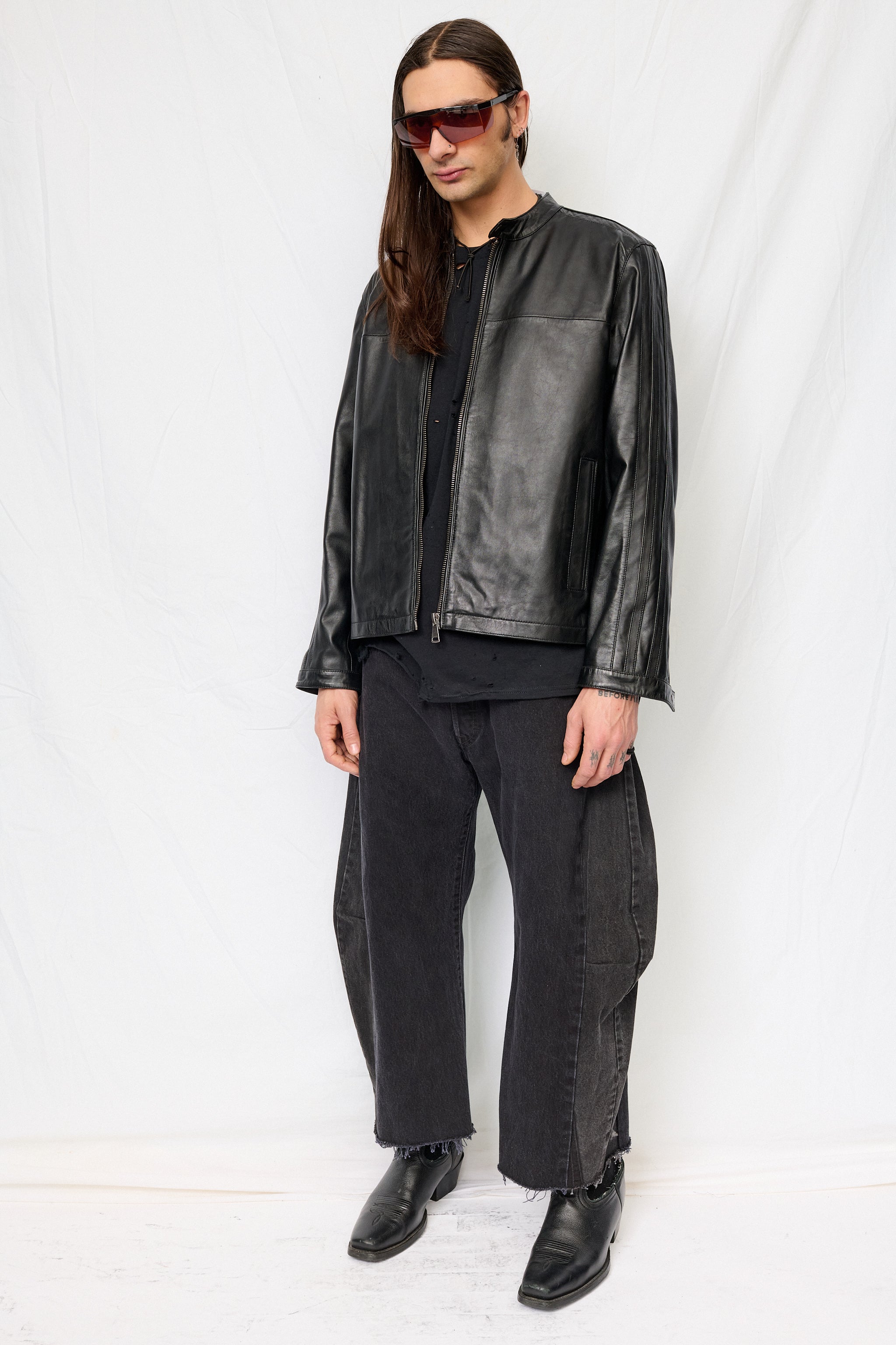 Black Nappa Leather Hacker Jacket