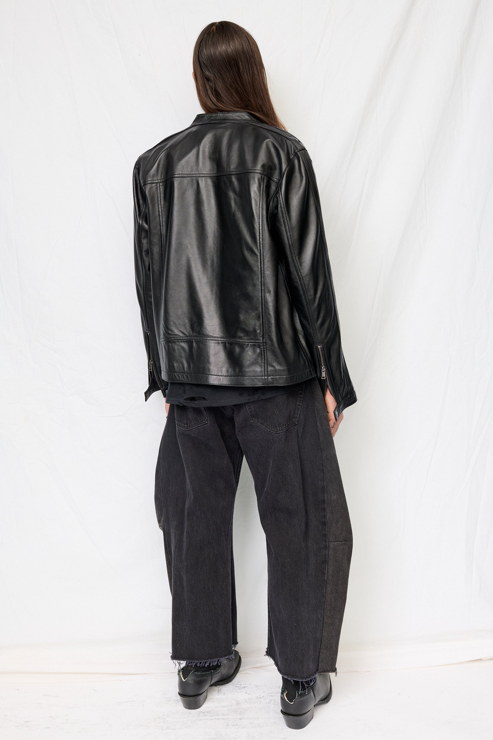 Black Nappa Leather Hacker Jacket