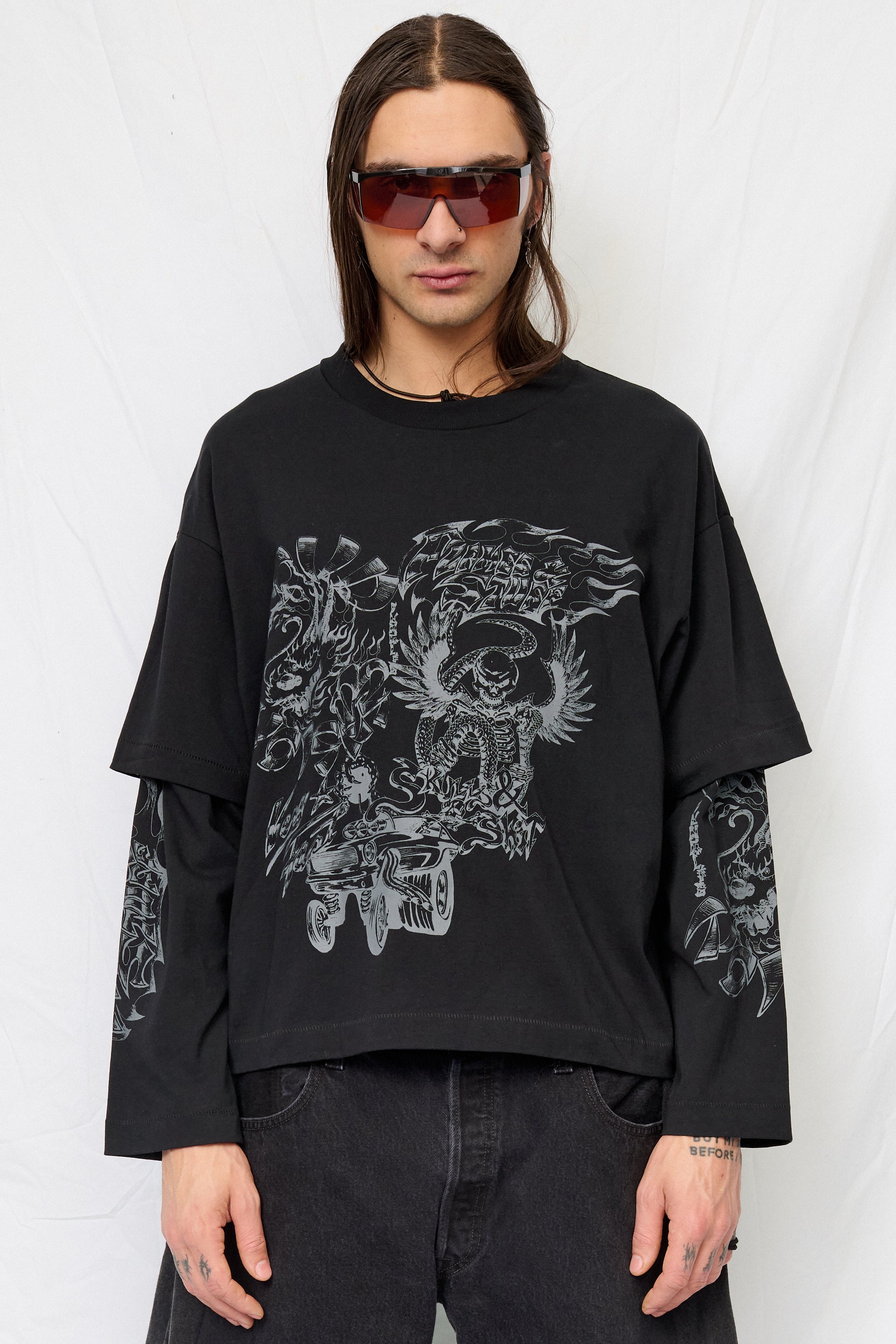 Black Loud Noises Long Sleeve Tee