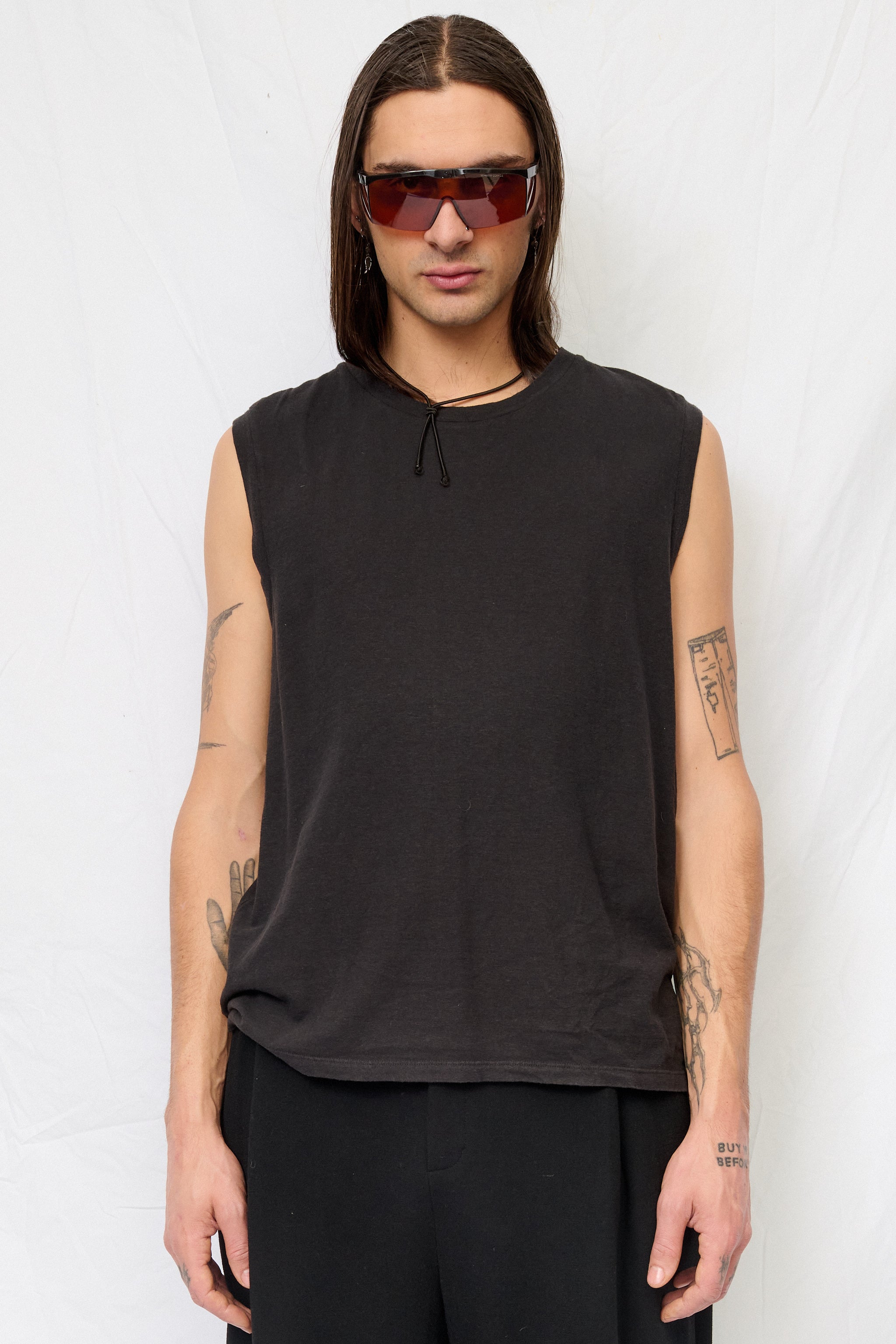 Black Malibu Muscle Tee