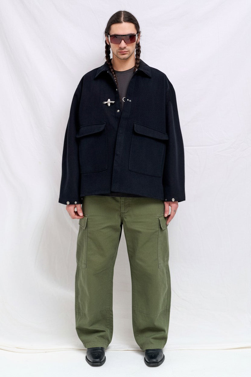 ジャケット・アウター BELVET Lined Fireman Jacket Black Belvet Leopard Lined Fireman Jacket - メルカリ