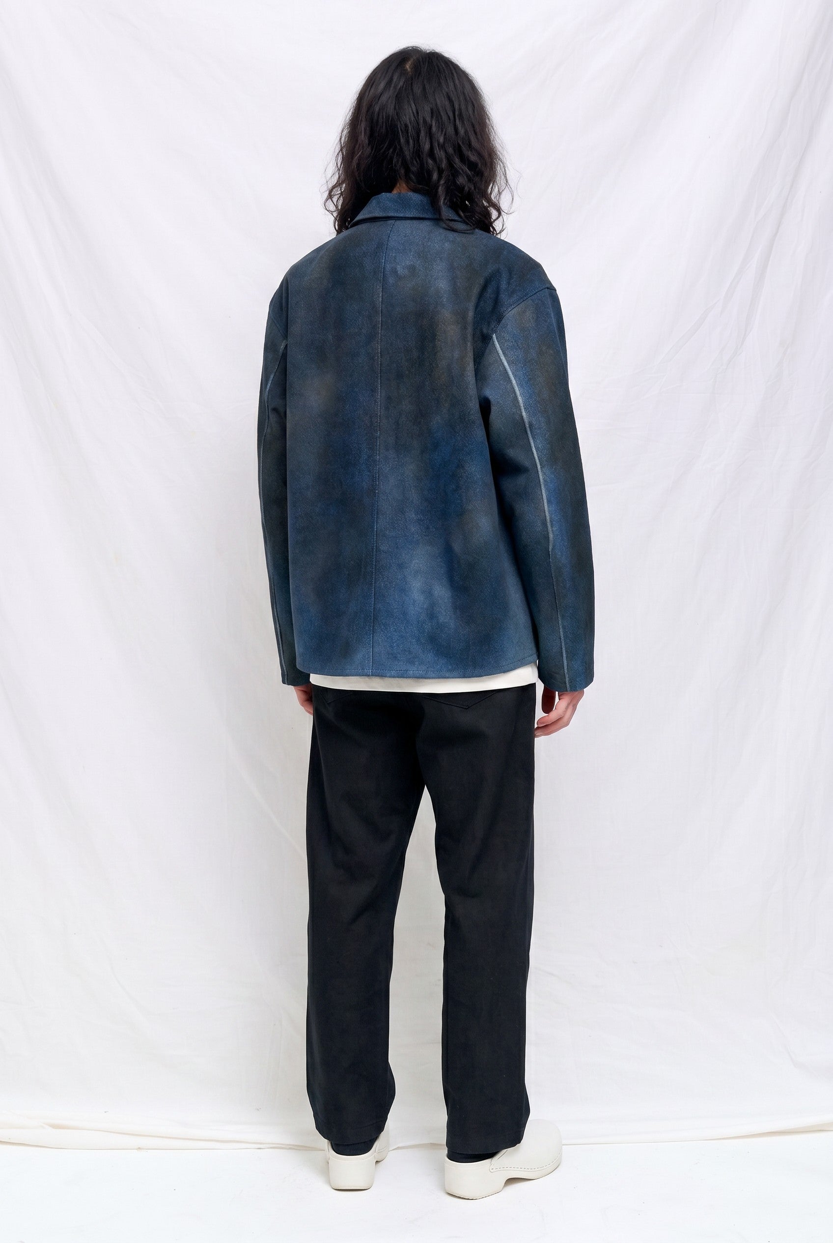 Dirty Indigo Denim Fireman Utility Jacket