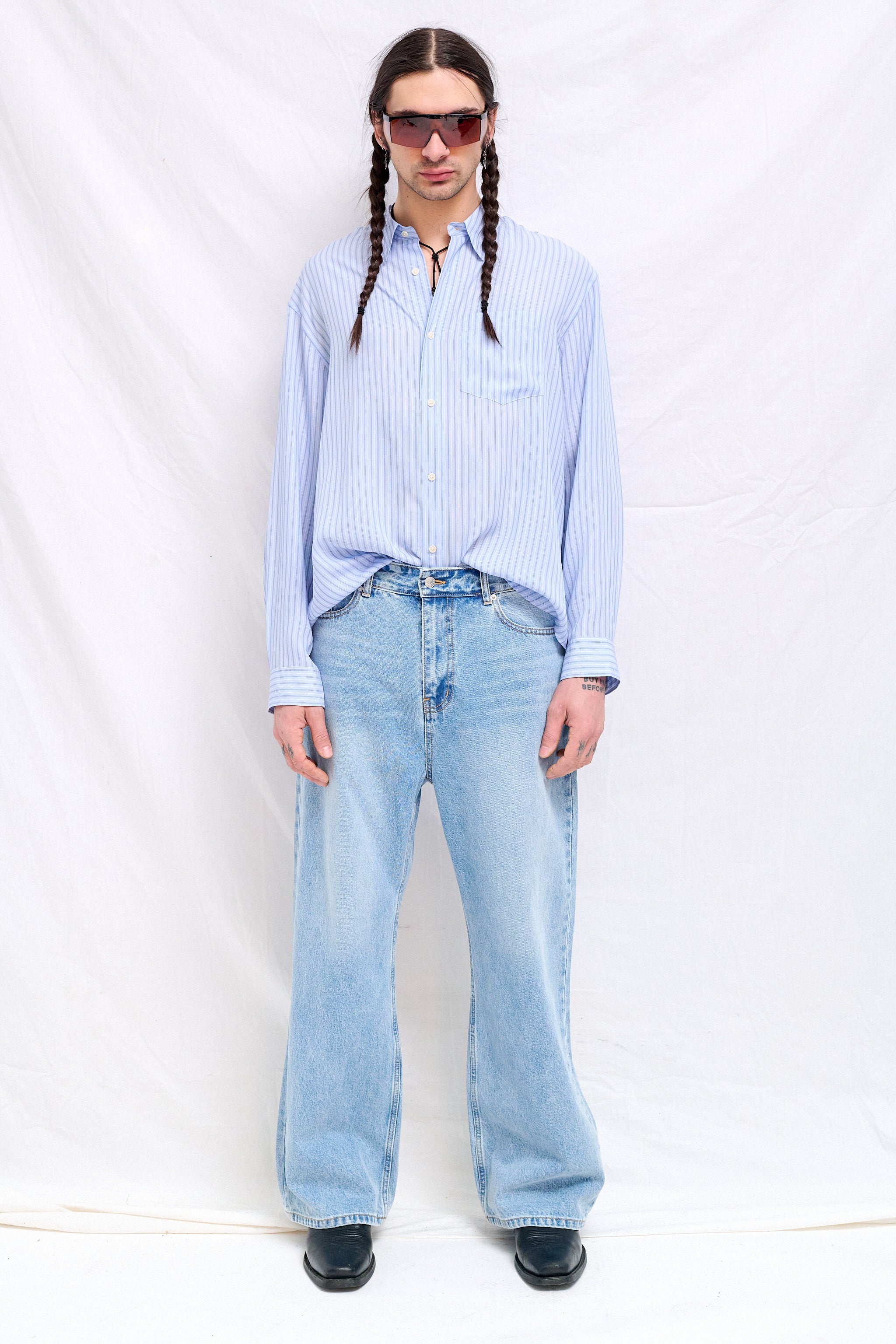 Light Blue Semi Flared Jeans - Dunst – Assembly New York