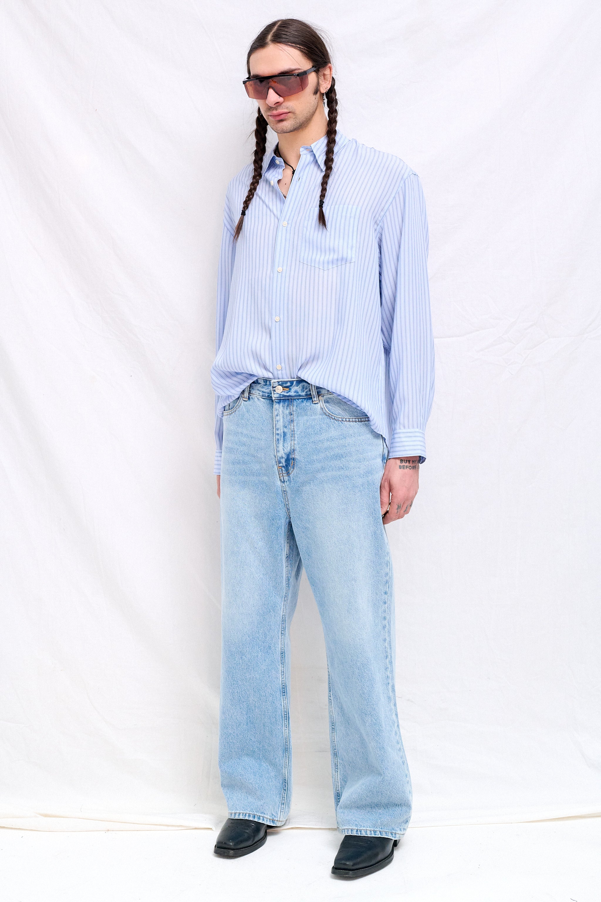 Light Blue Semi Flared Jeans - Dunst – Assembly New York