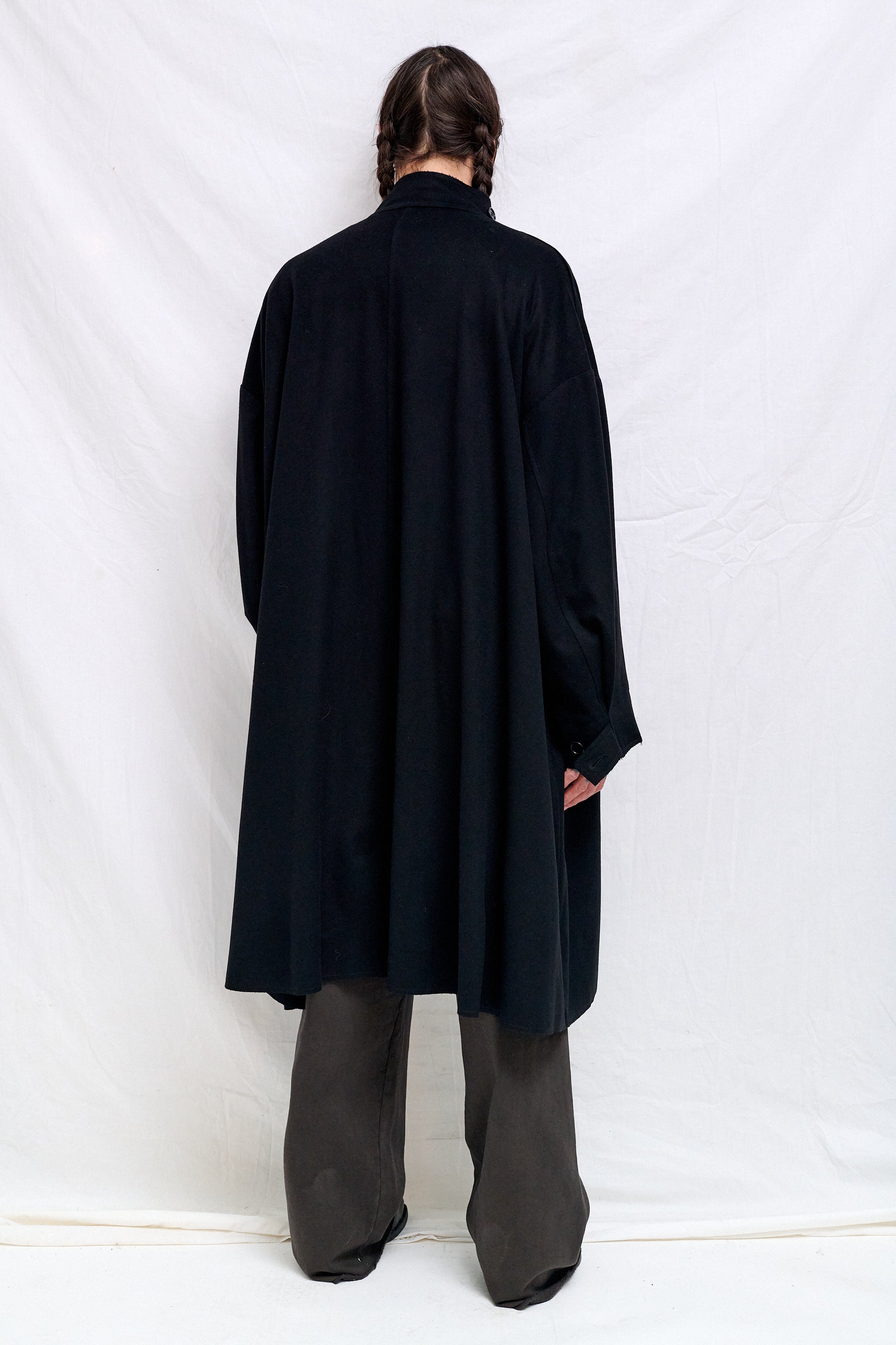 No.65  Black Heavy Wool Oversized Coat