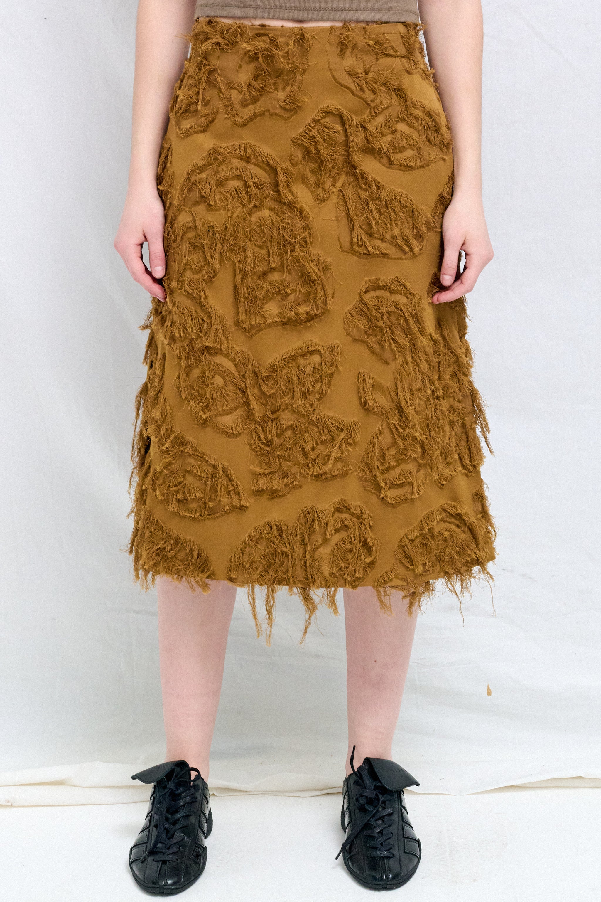 Mustard Roeper Fringe Skirt