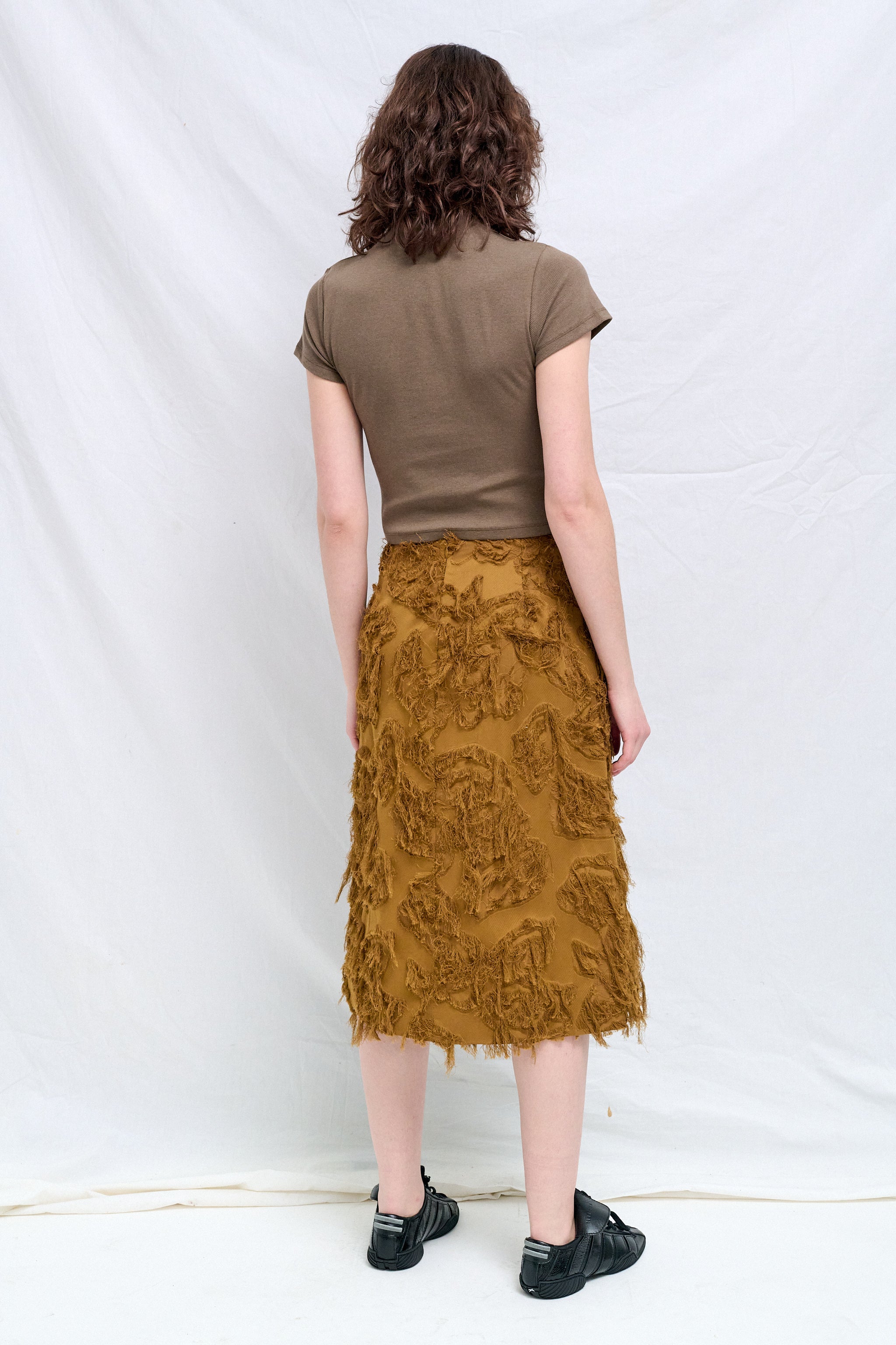 Mustard Roeper Fringe Skirt