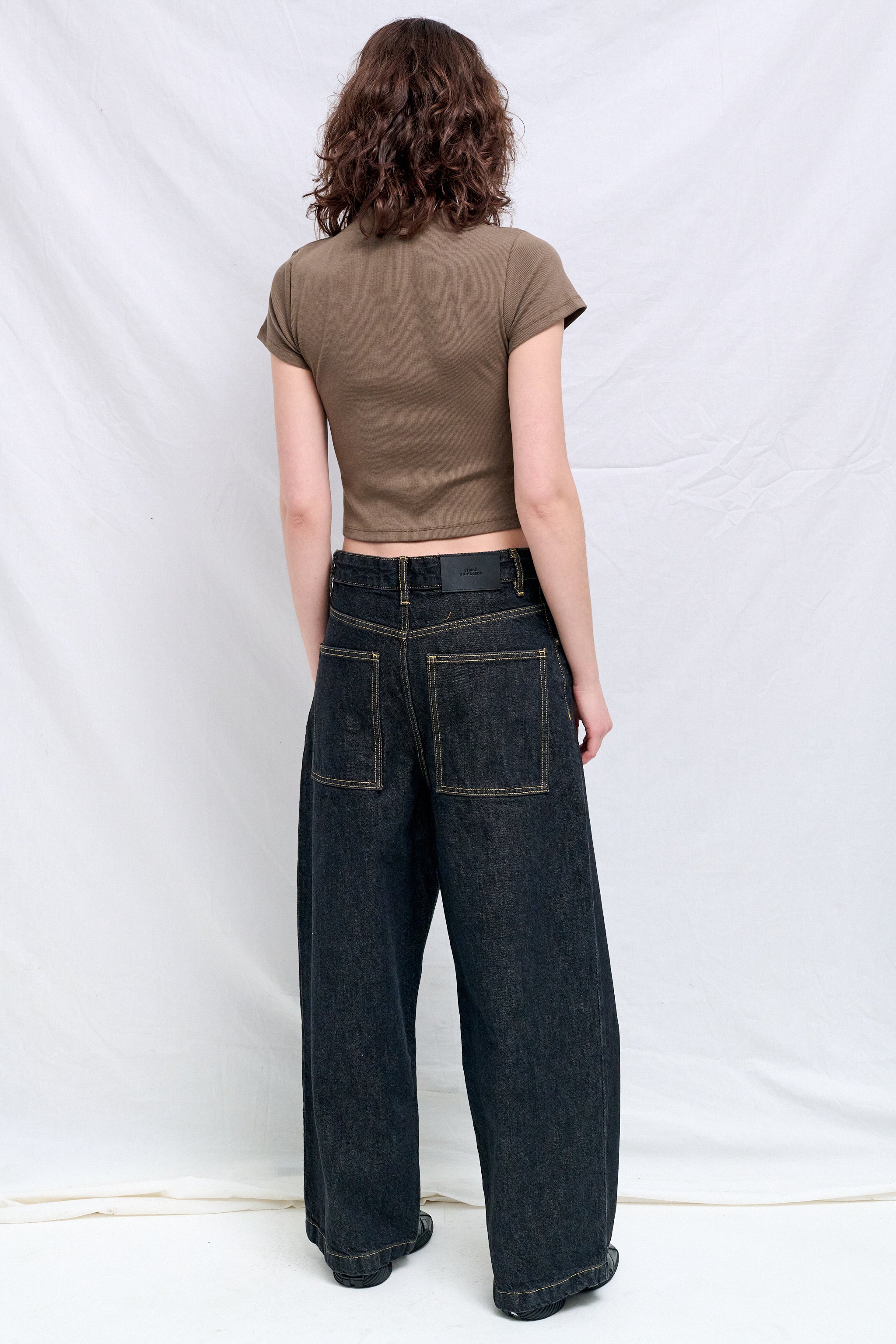 Indigo Wash Neive Curved Leg Pant